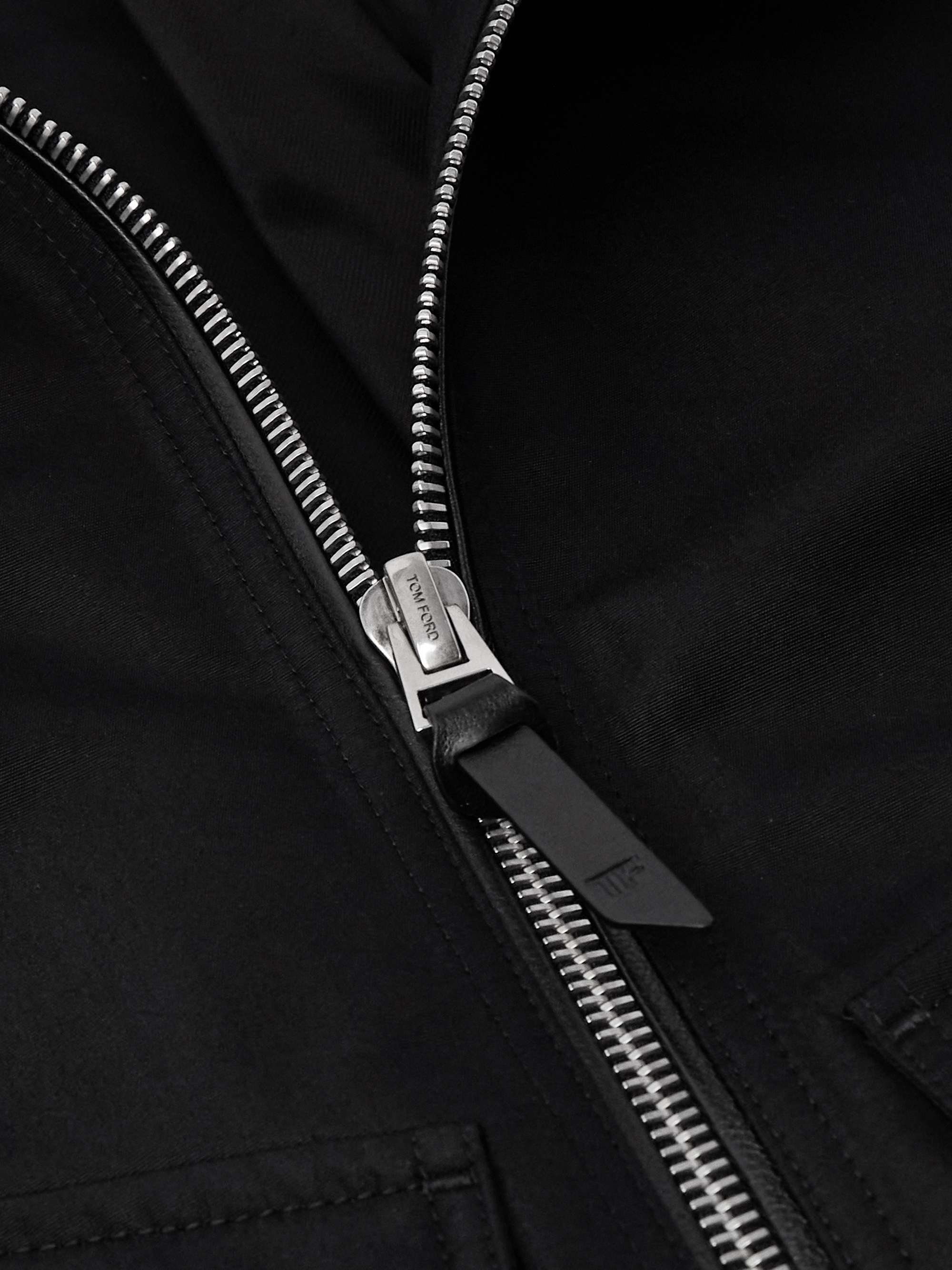 Coated Cotton-Canvas Bomber Jacket view