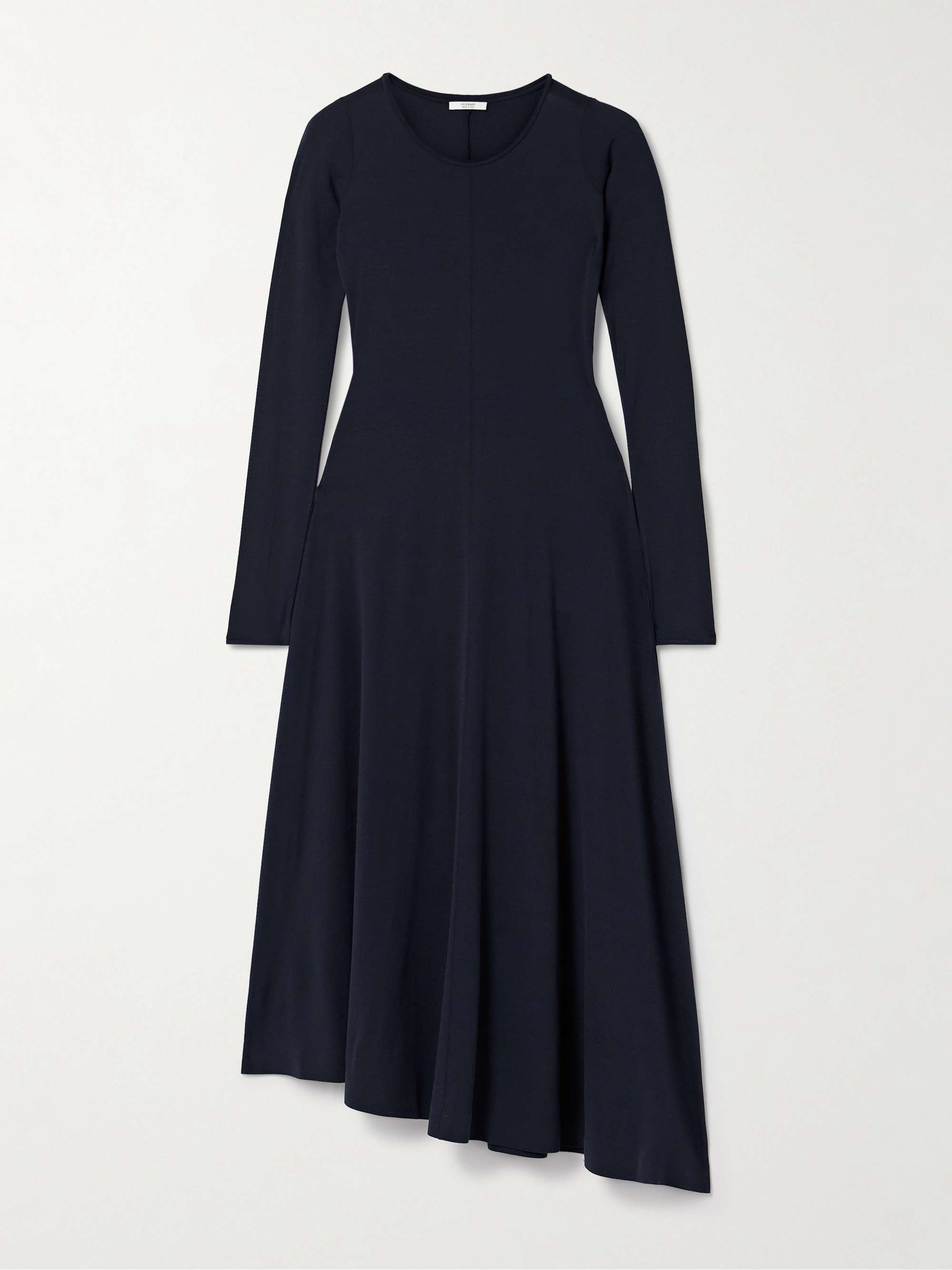 Jo asymmetric stretch-silk jersey midi dress view