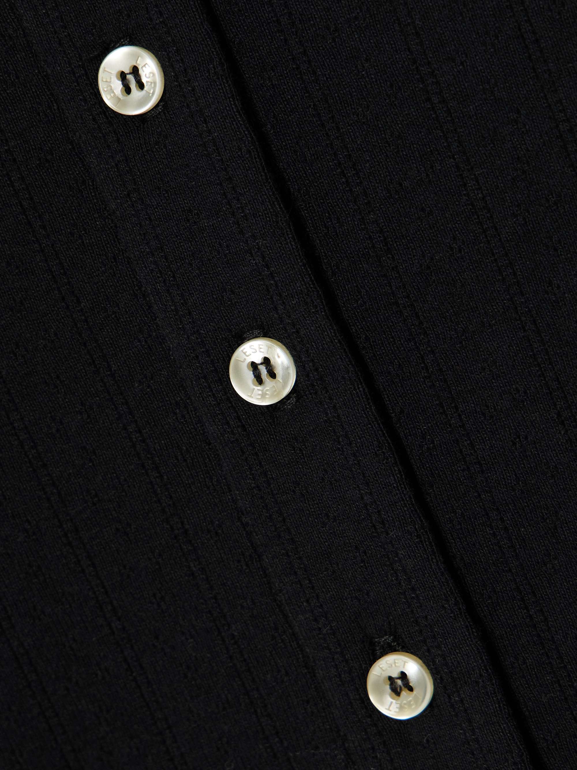 Pointelle-knit cotton cardigan view