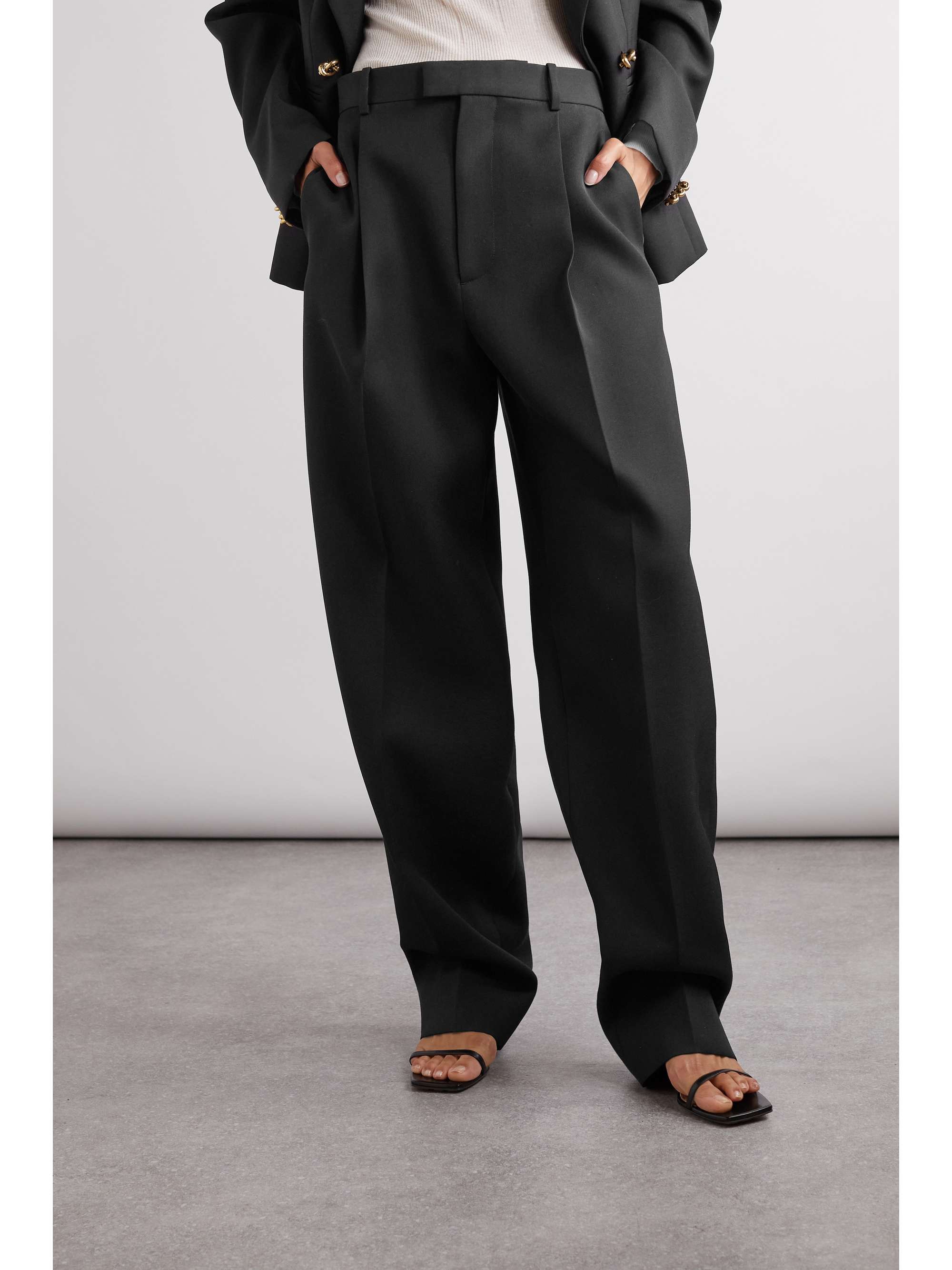 Pleated wool-twill pants view
