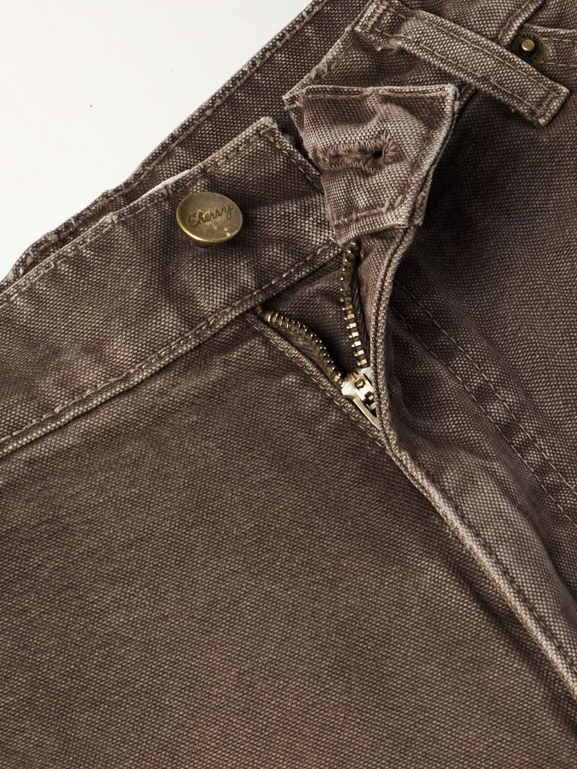 Carpenter Wide-Leg Cotton-Canvas Trousers view