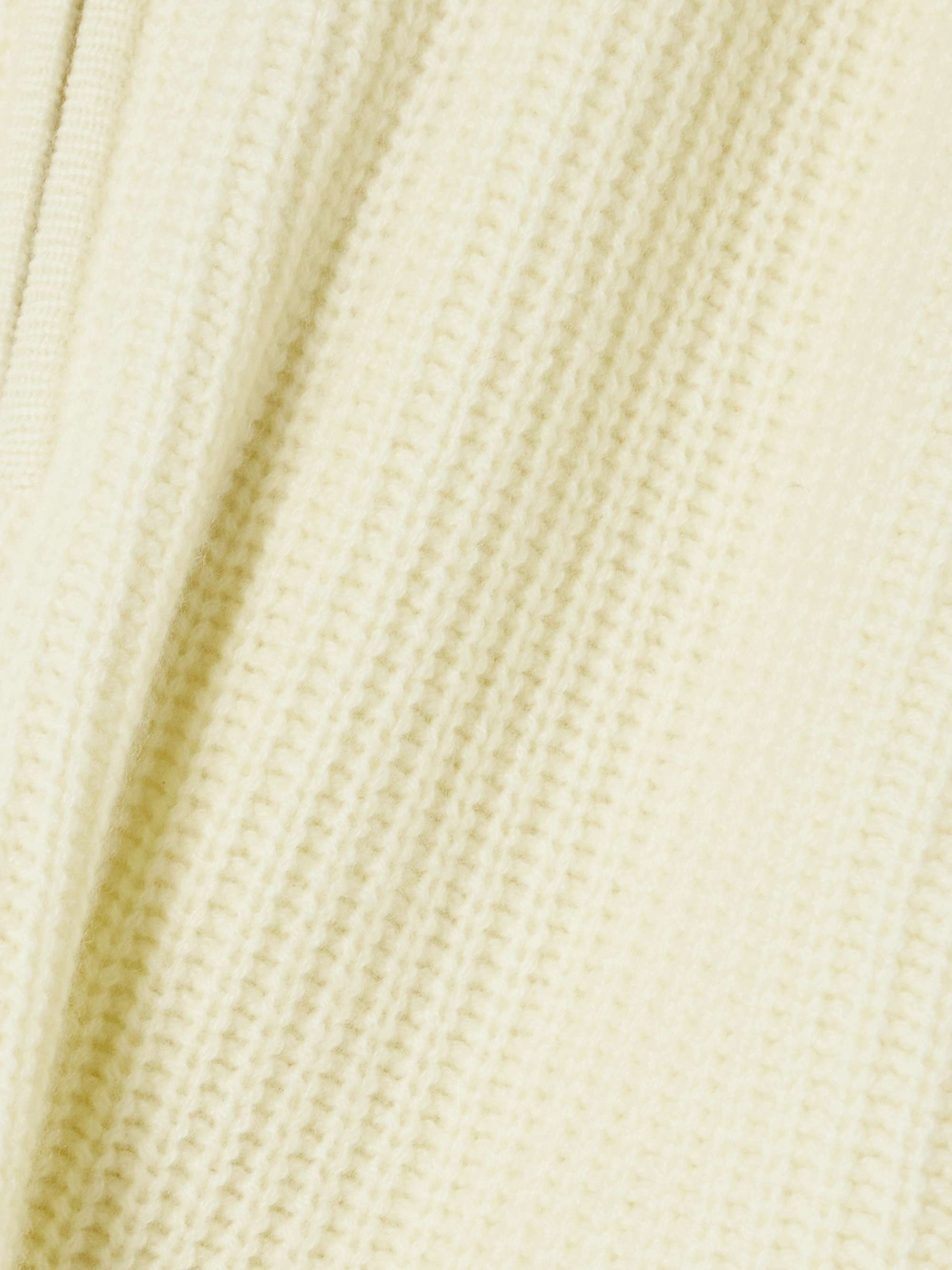 Marigold ribbed cashmere half-zip sweater view