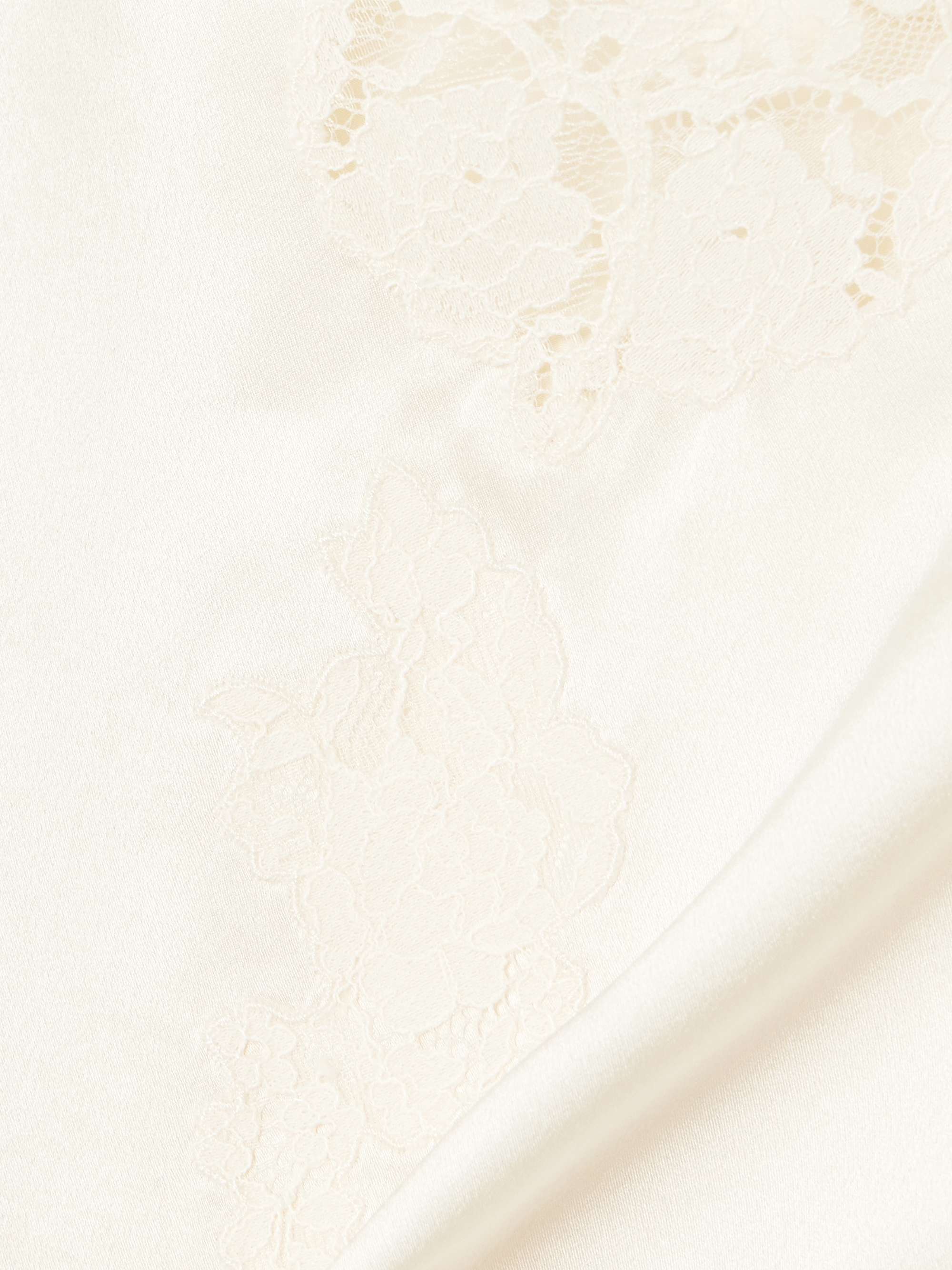Kira lace-trimmed silk-satin camisole view