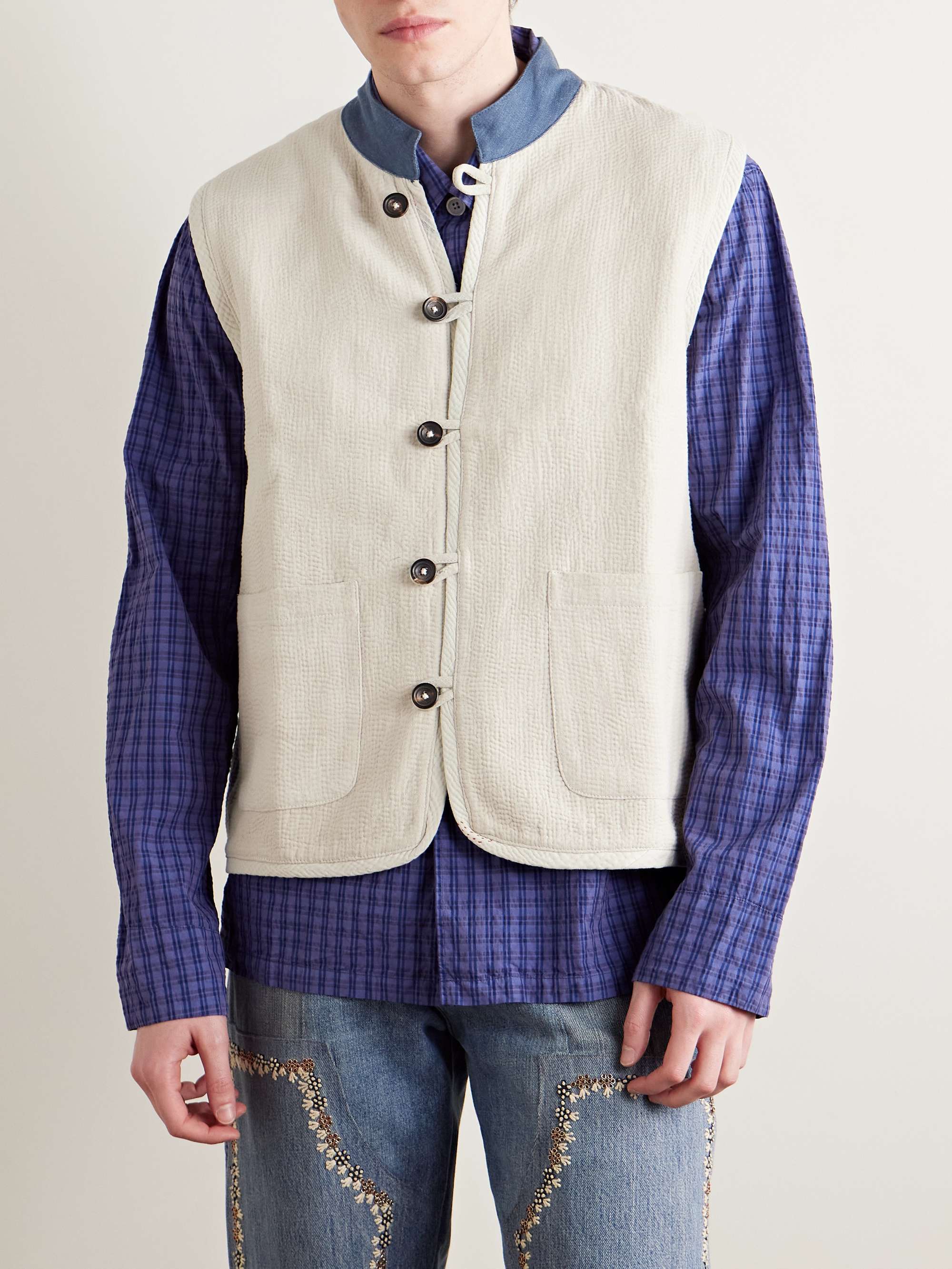 Embroidered Cotton-Ripstop Jacket with Detachable Liner view