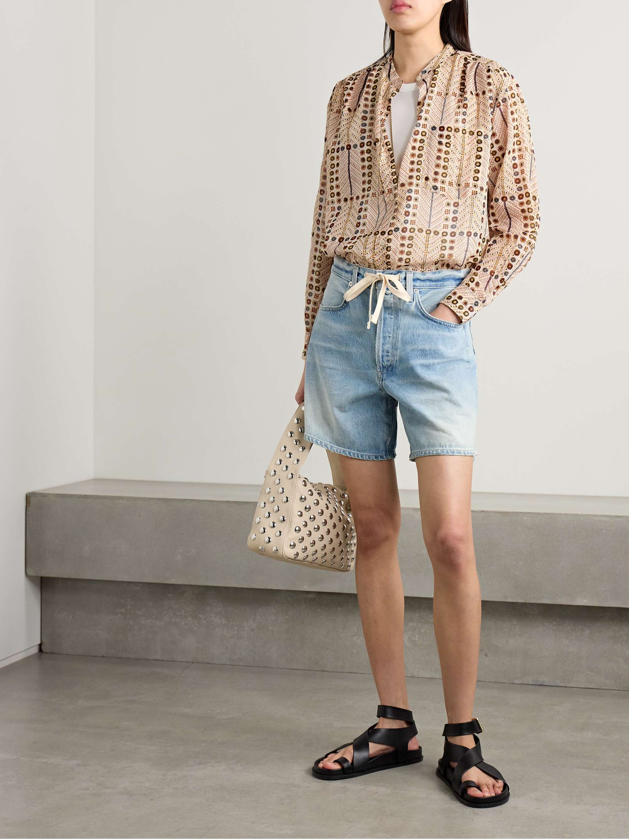Mexika printed cotton-voile shirt view