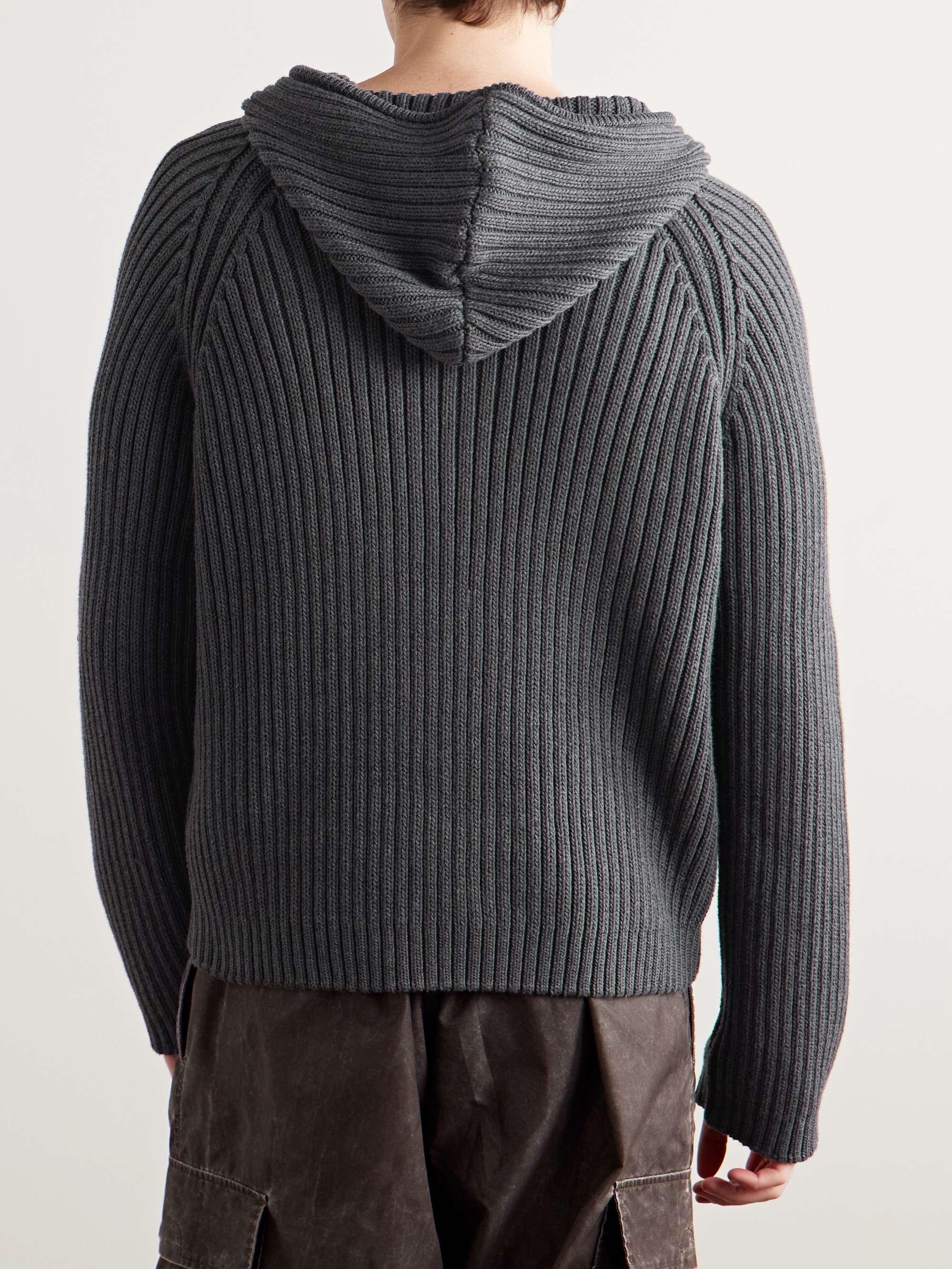Level Ribbed Cotton Zip-Up Hoodie view