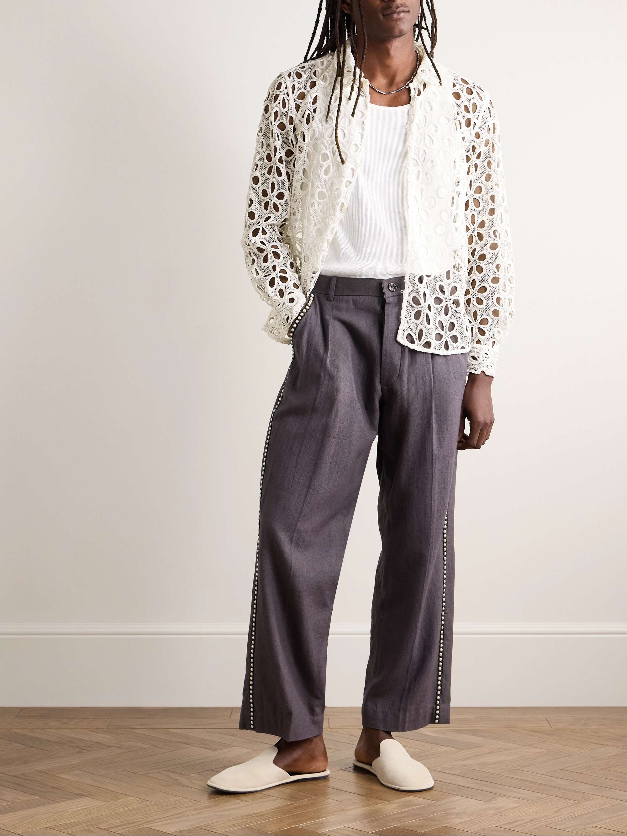 Primrose Broderie Anglaise Cotton-Lace Shirt view