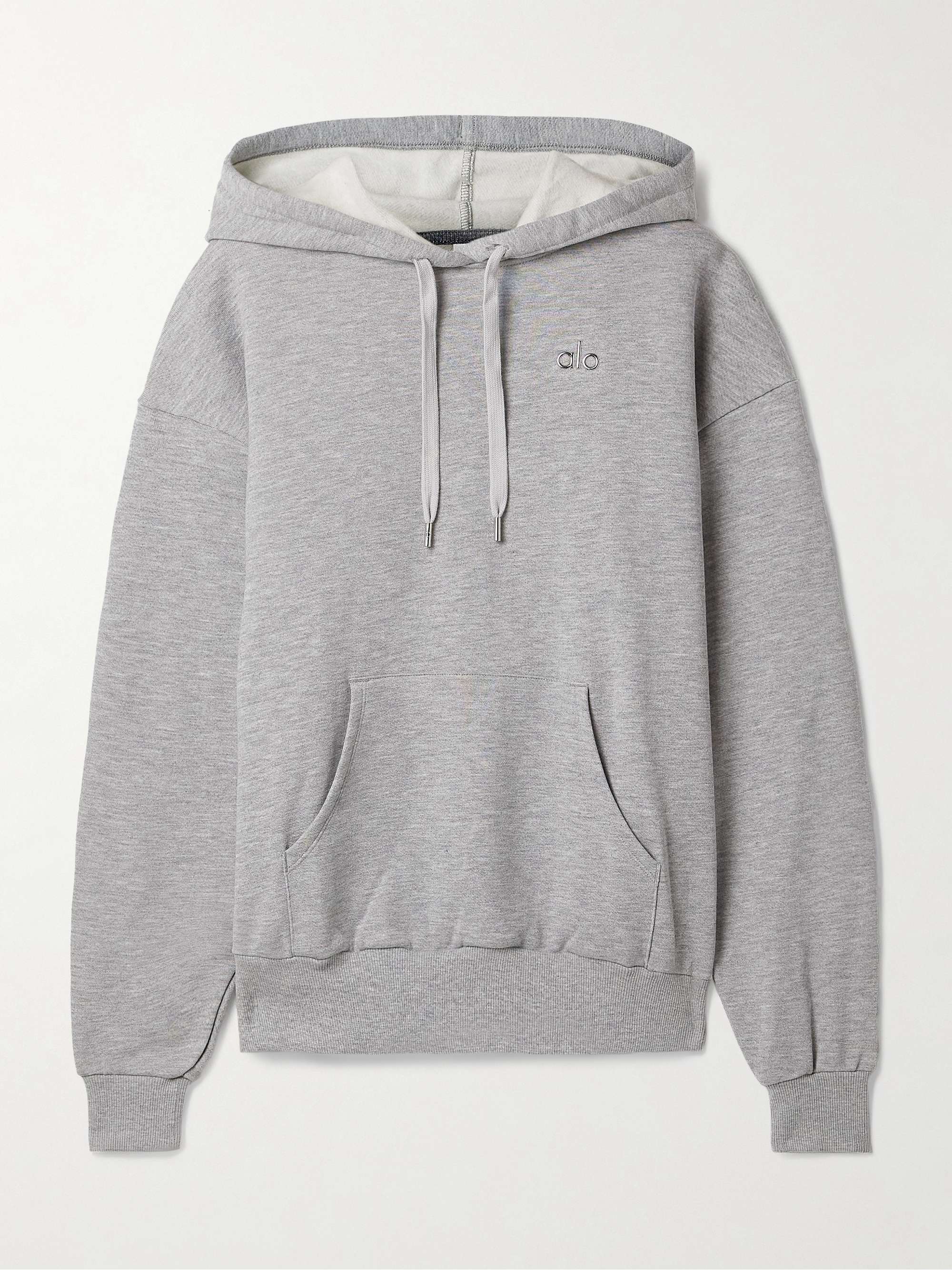 Accolade embellished cotton-blend jersey hoodie view