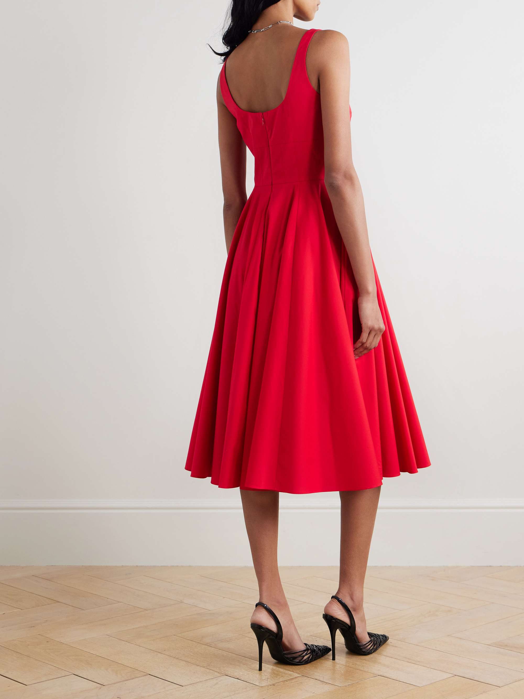 Nikush cotton-blend poplin dress view
