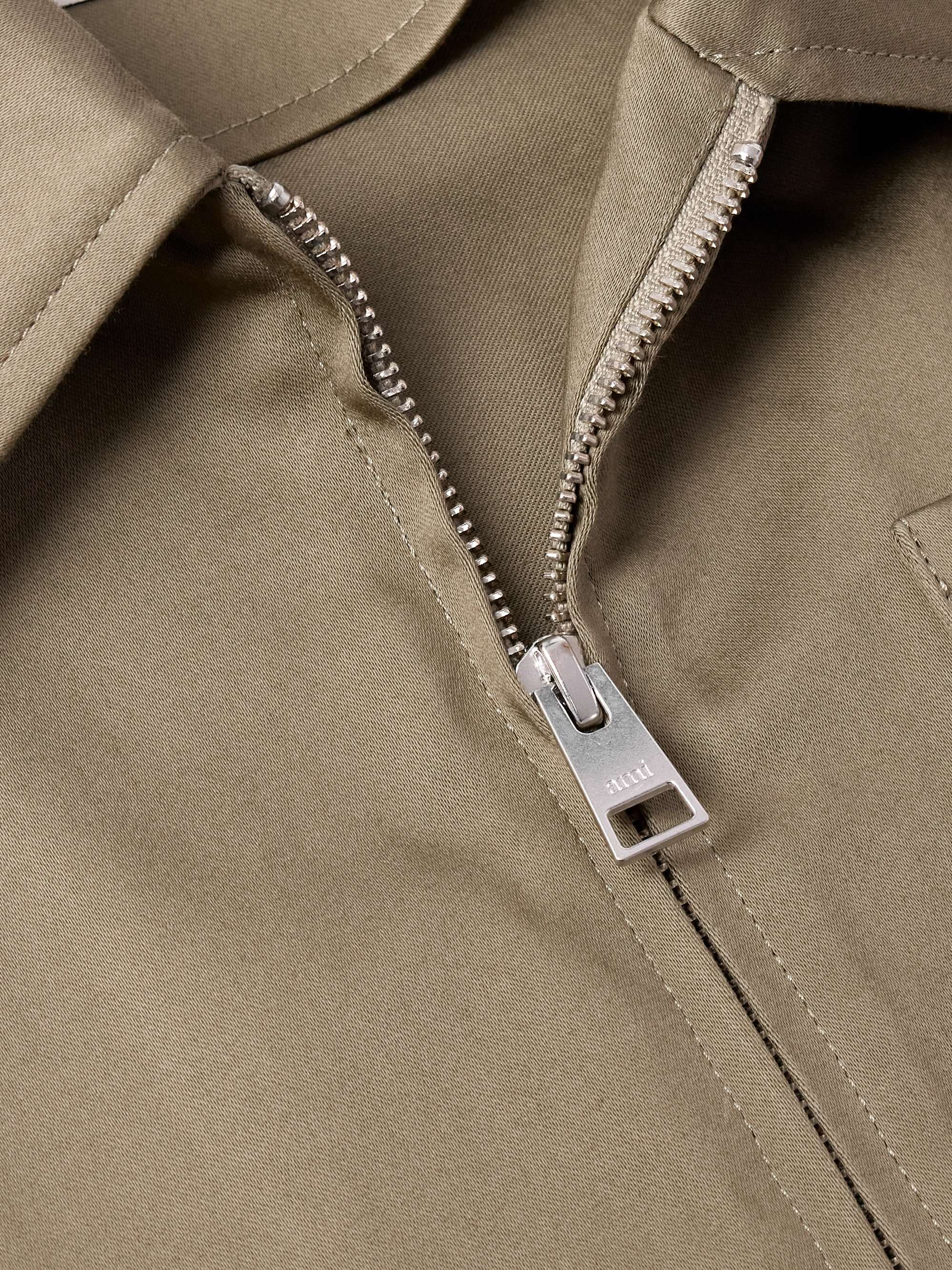 Logo-Embroidered Cotton-Gabardine Blouson Jacket view