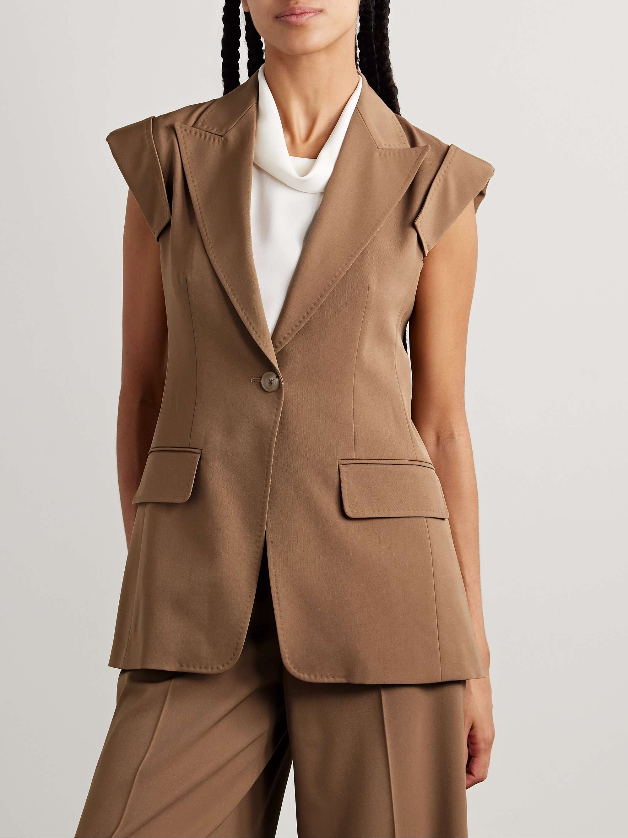 Wool-twill vest view