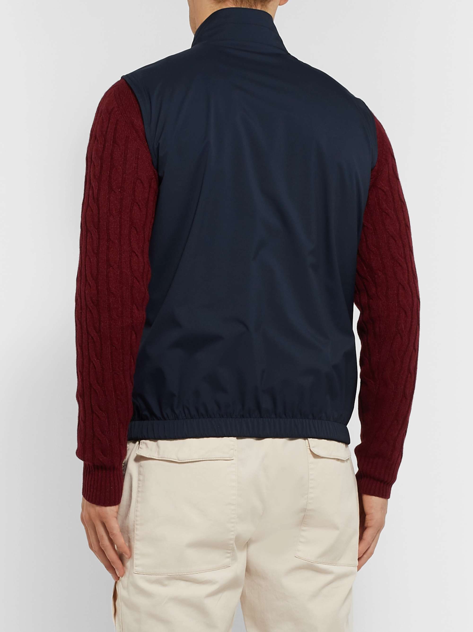 Slim-Fit Reversible Storm System Shell and Super Wish Virgin Wool Gilet view