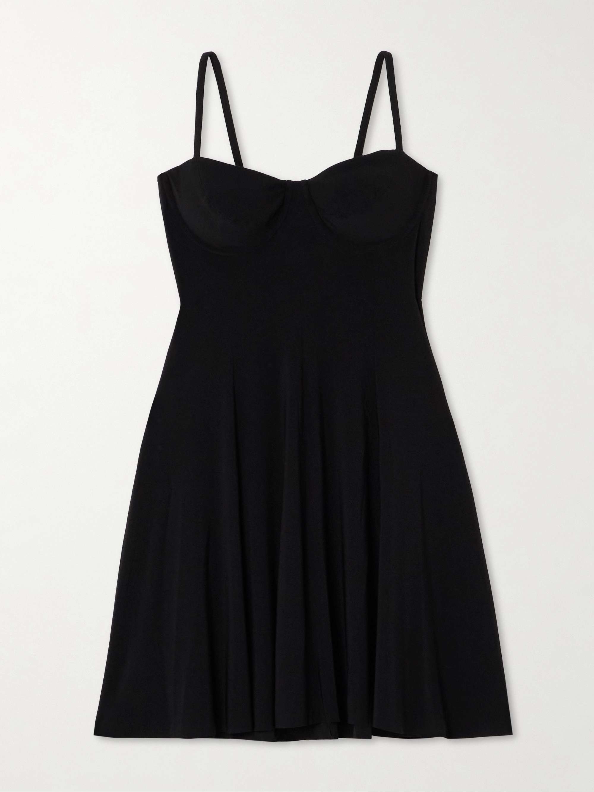 Stretch-satin mini dress view