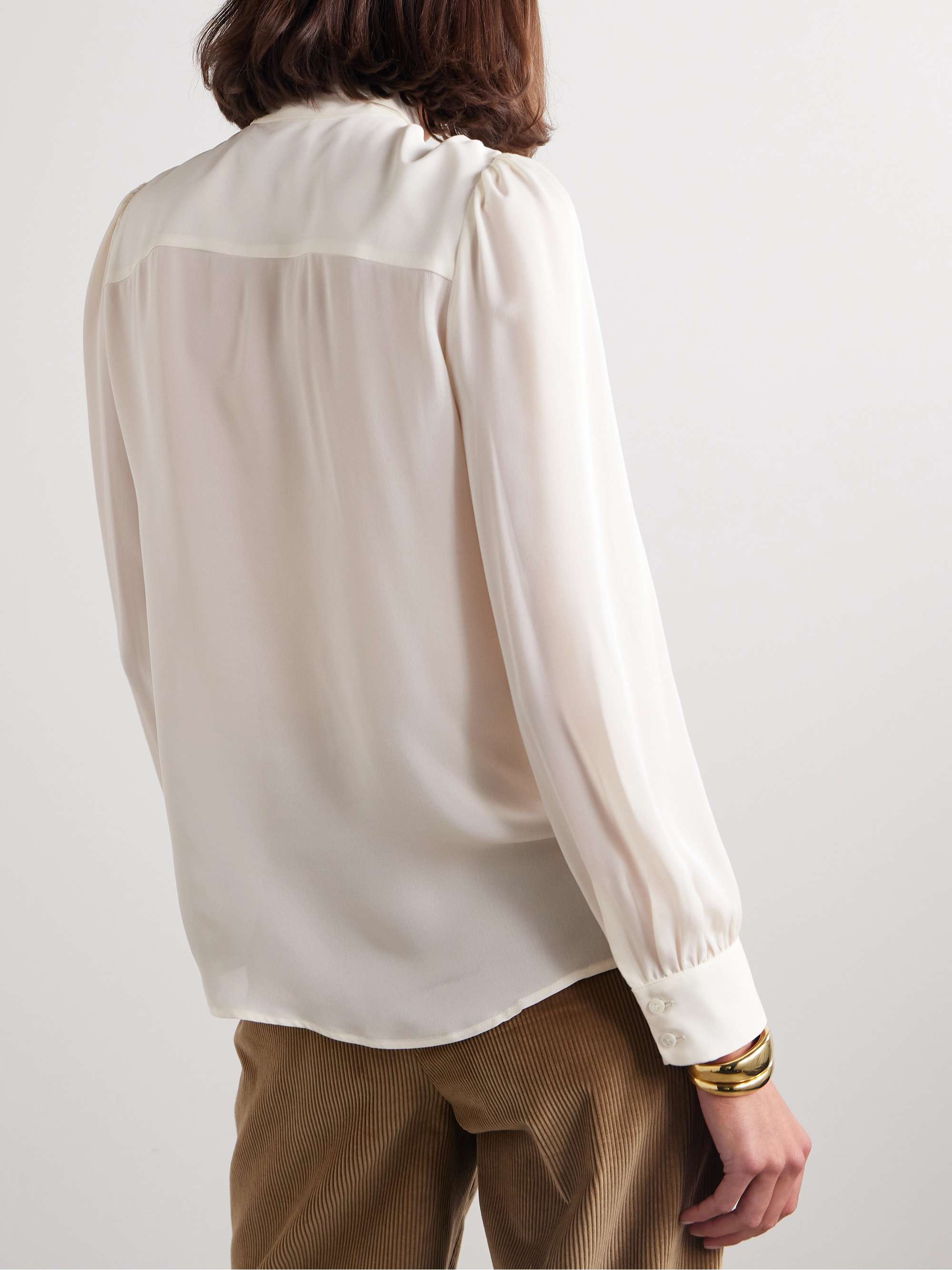 Carina pussy-bow silk-chiffon blouse view