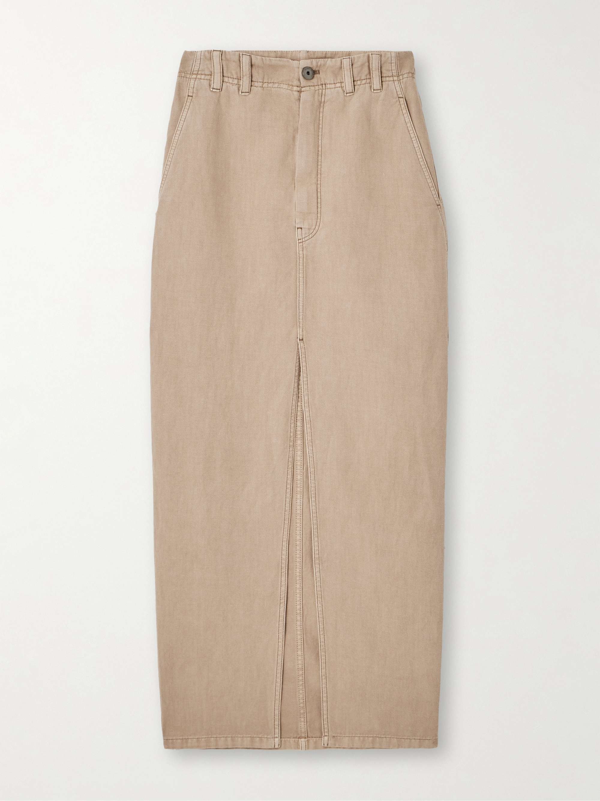 Denim midi skirt view