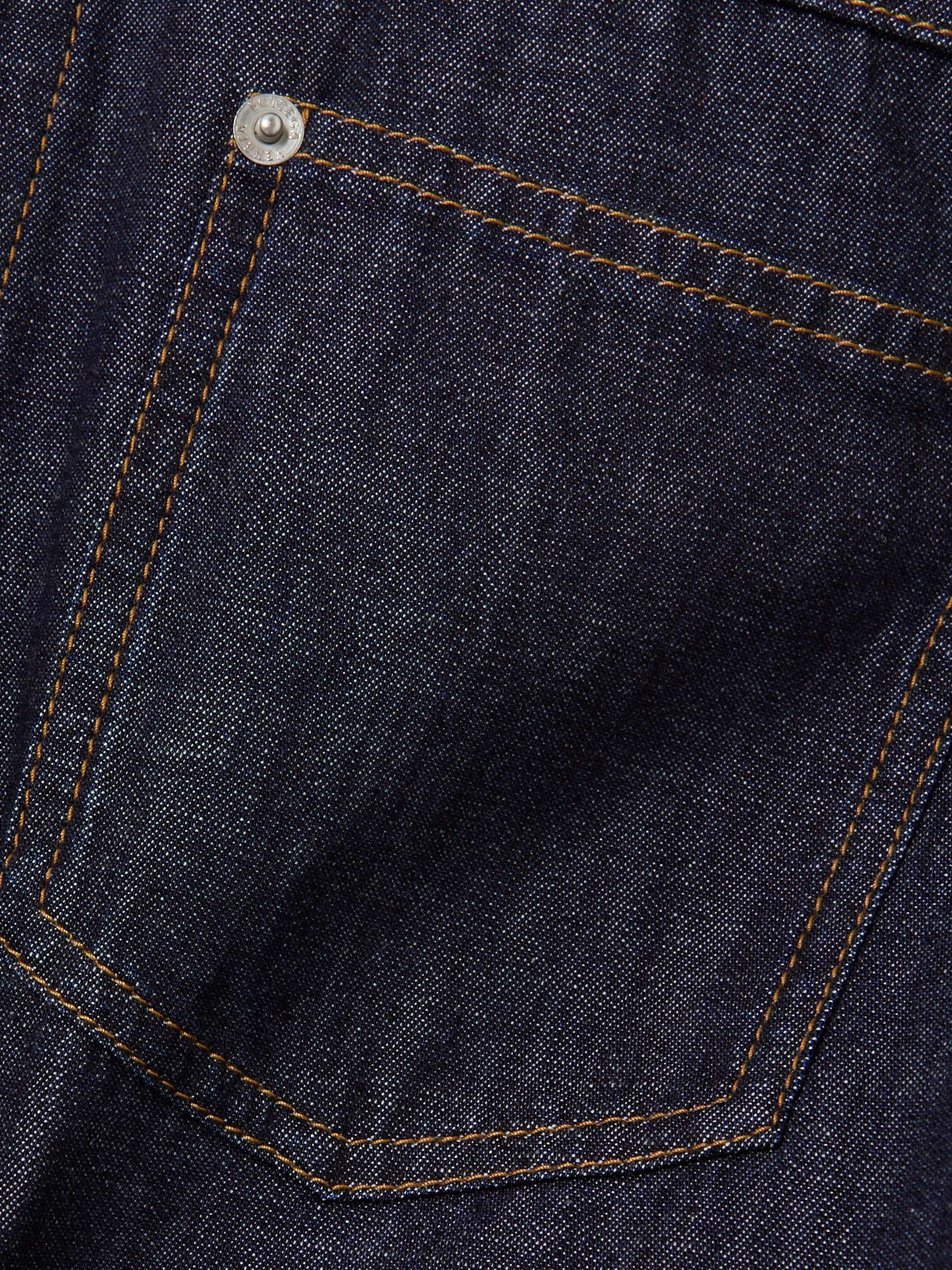 Intrecciato suede-trimmed denim jacket view