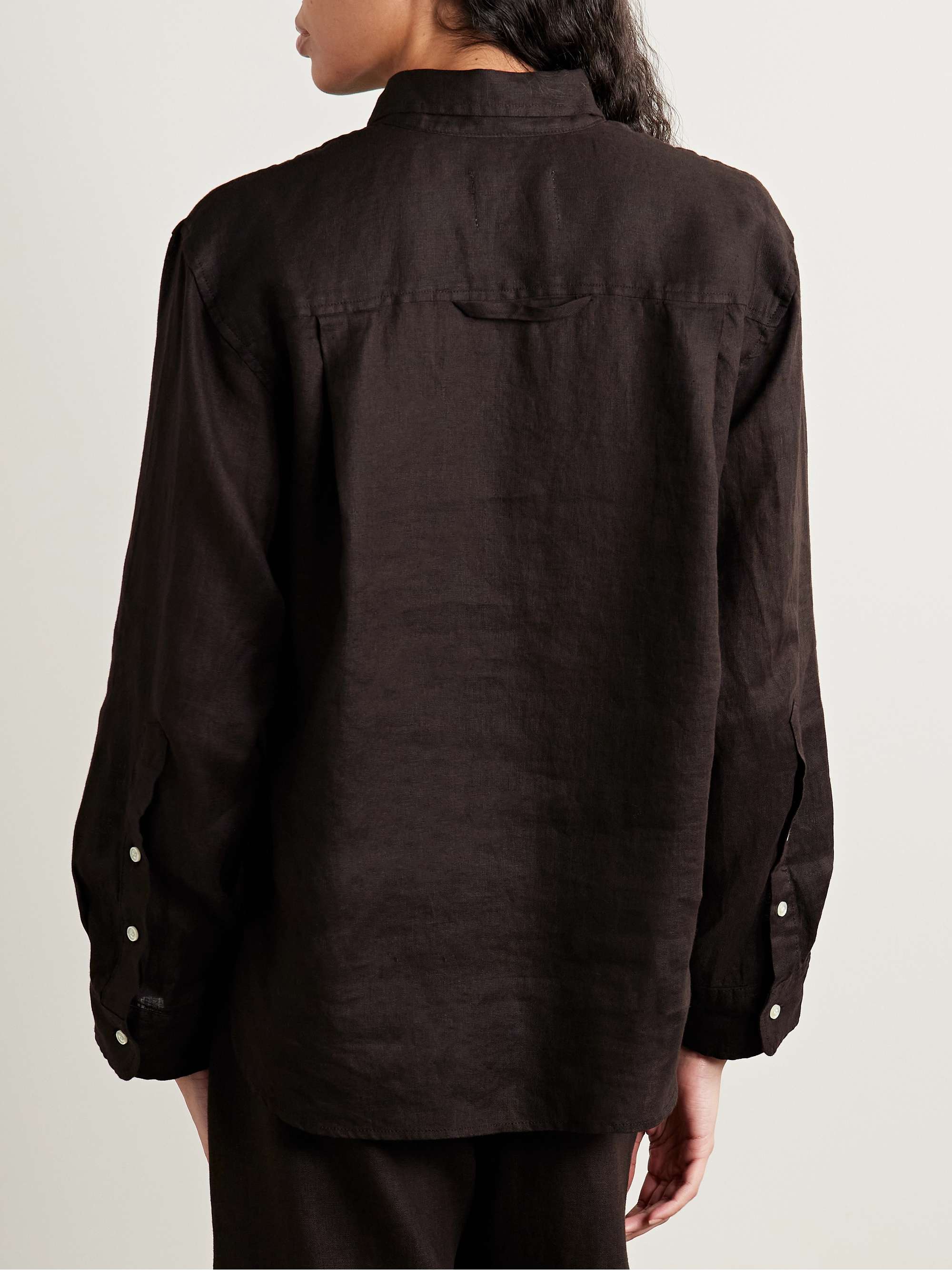 Kayla Shrunken linen shirt view