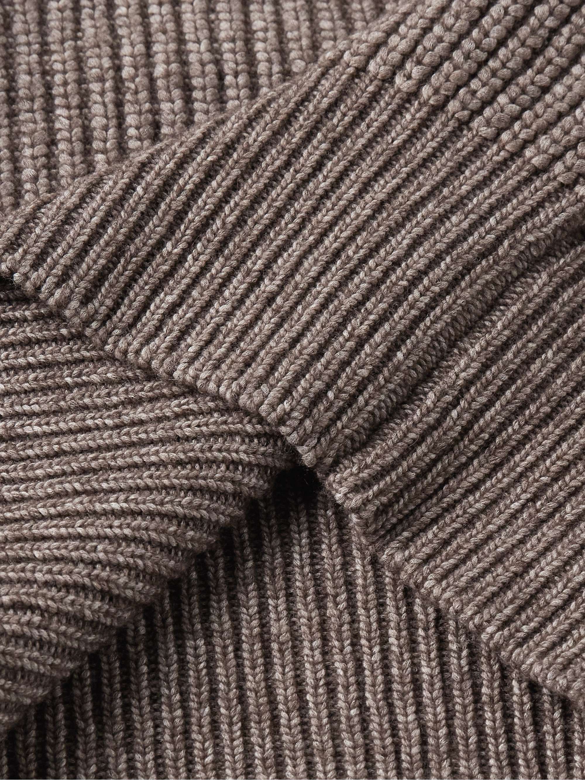 Ribbed Cotton, Yak and Virgin Wool-Blend Rollneck Sweater view