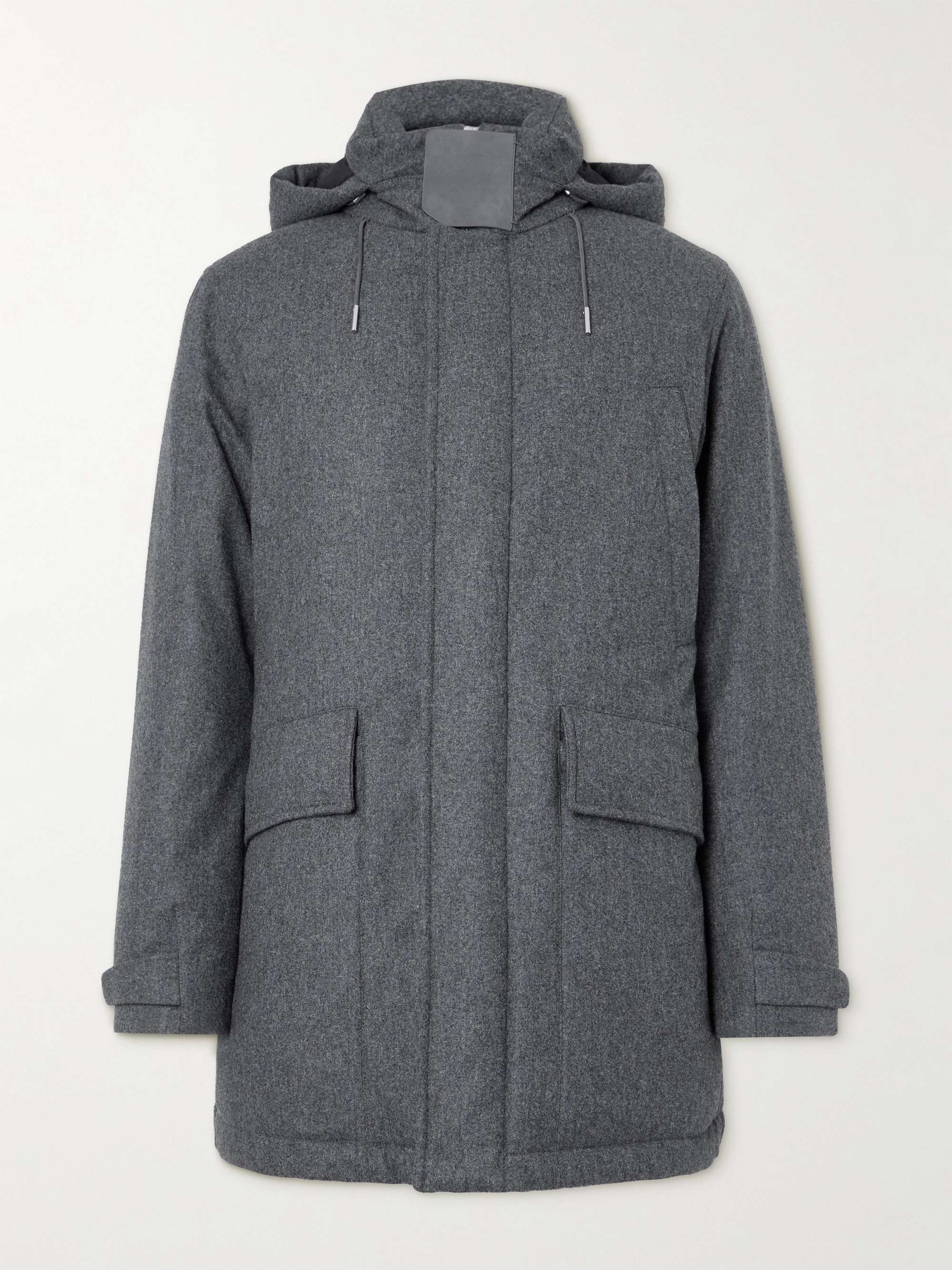 Suede-Trimmed TECHMERINO™ Wool Hooded Down Parka view