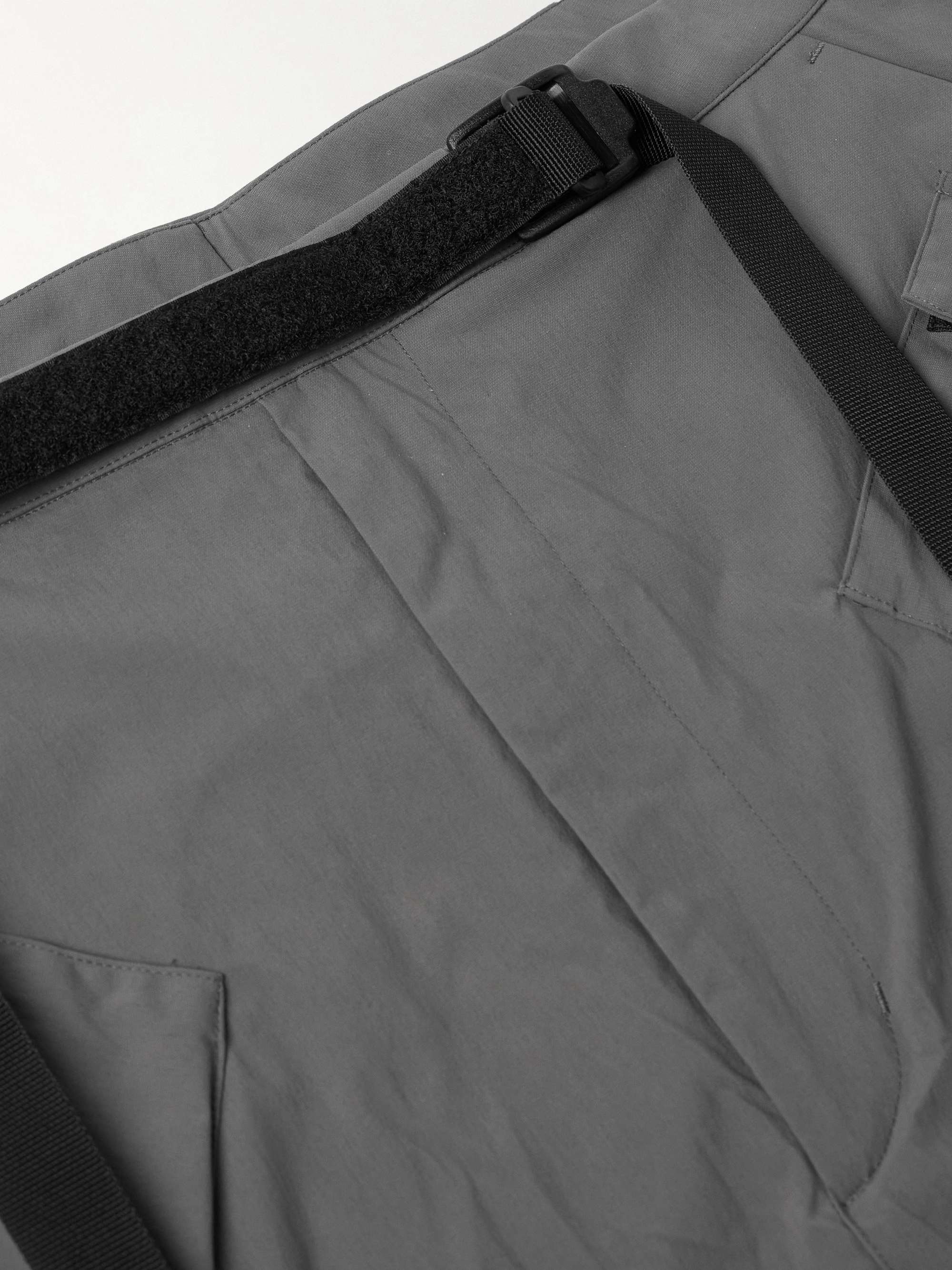 P30AL-E Wide-Leg Belted Layered Encapsulated Nylon Cargo Trousers view