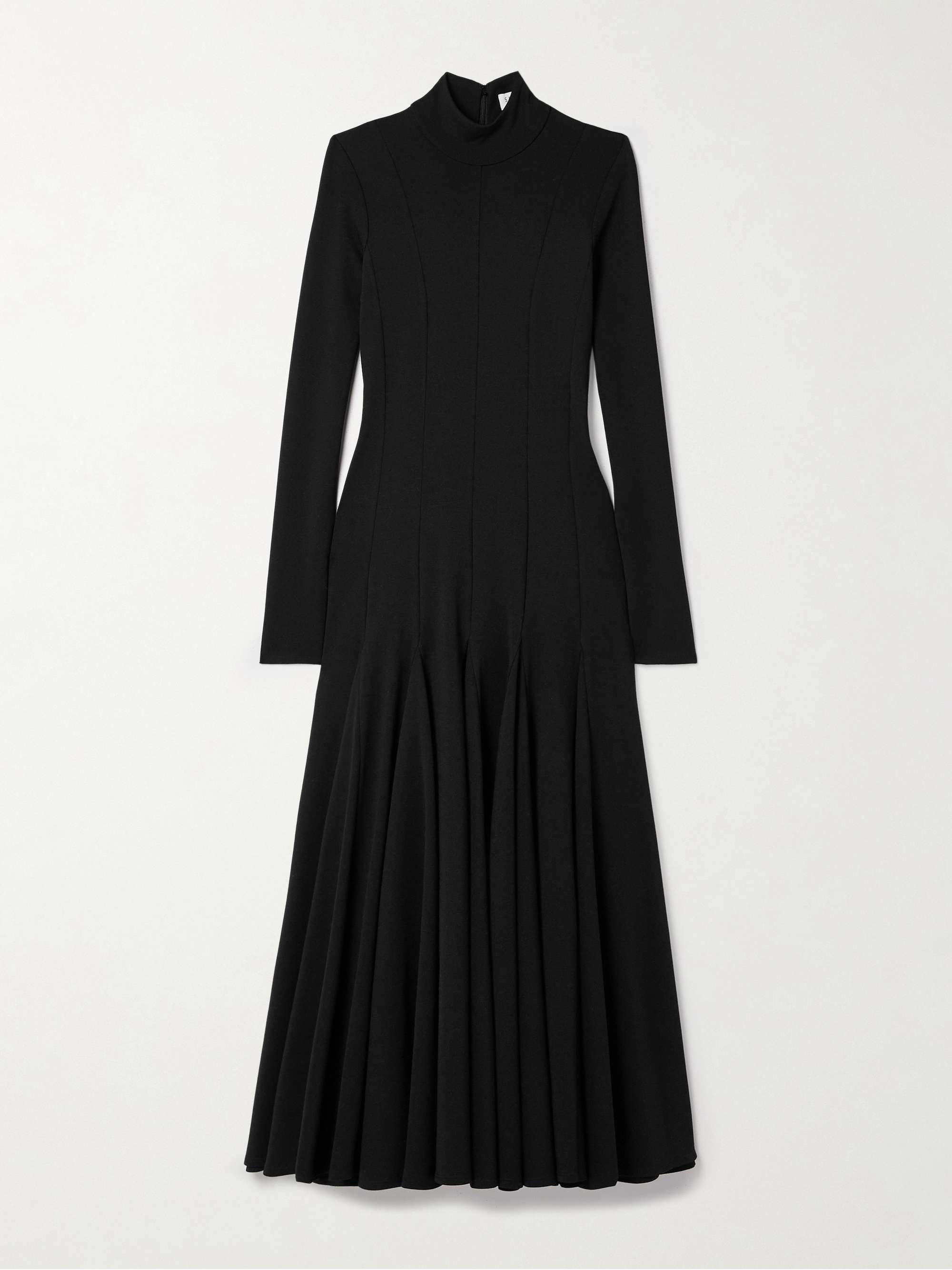 Elodie wool-blend jersey turtleneck midi dress view