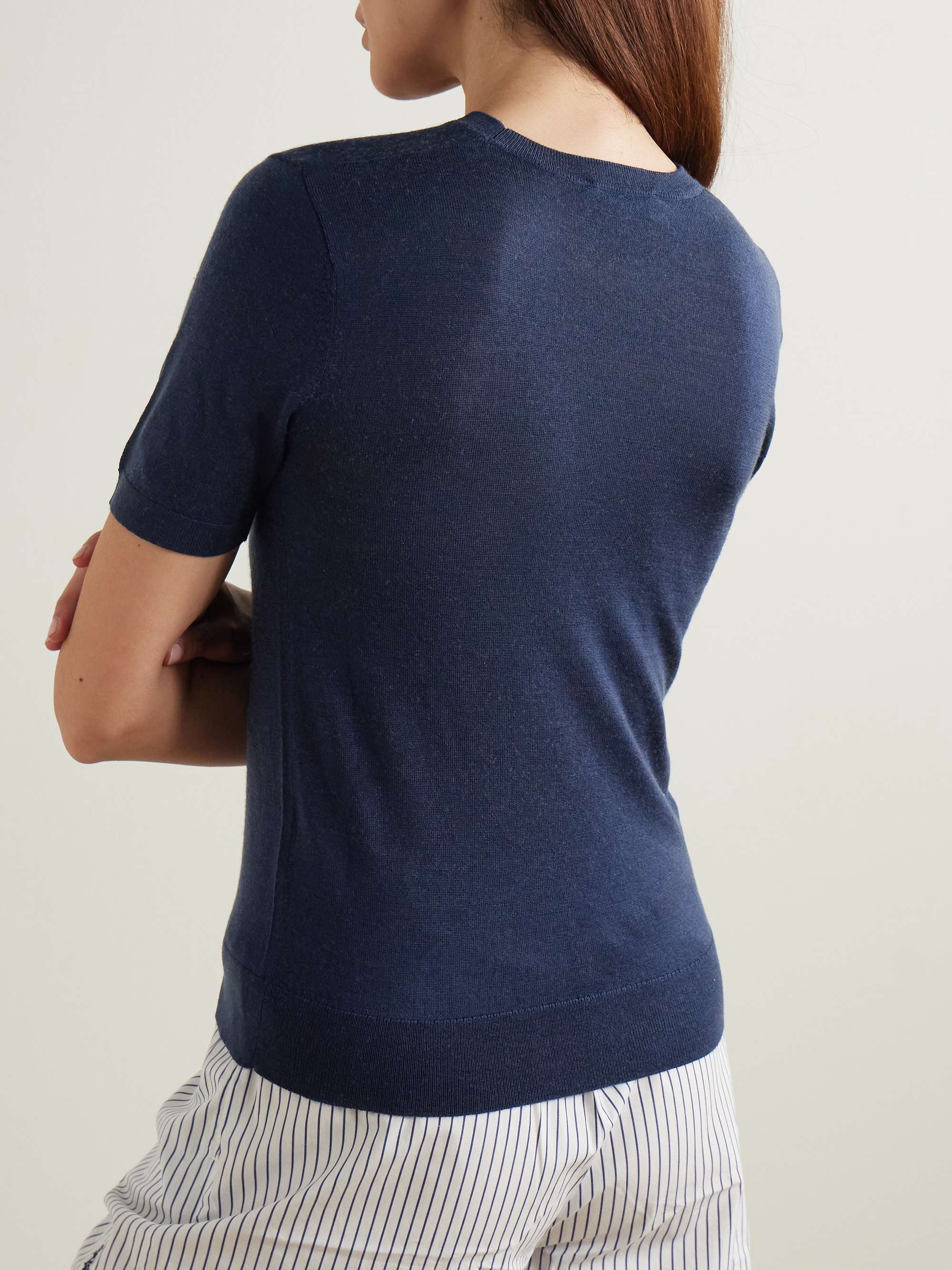 Vendome embroidered merino wool T-shirt view