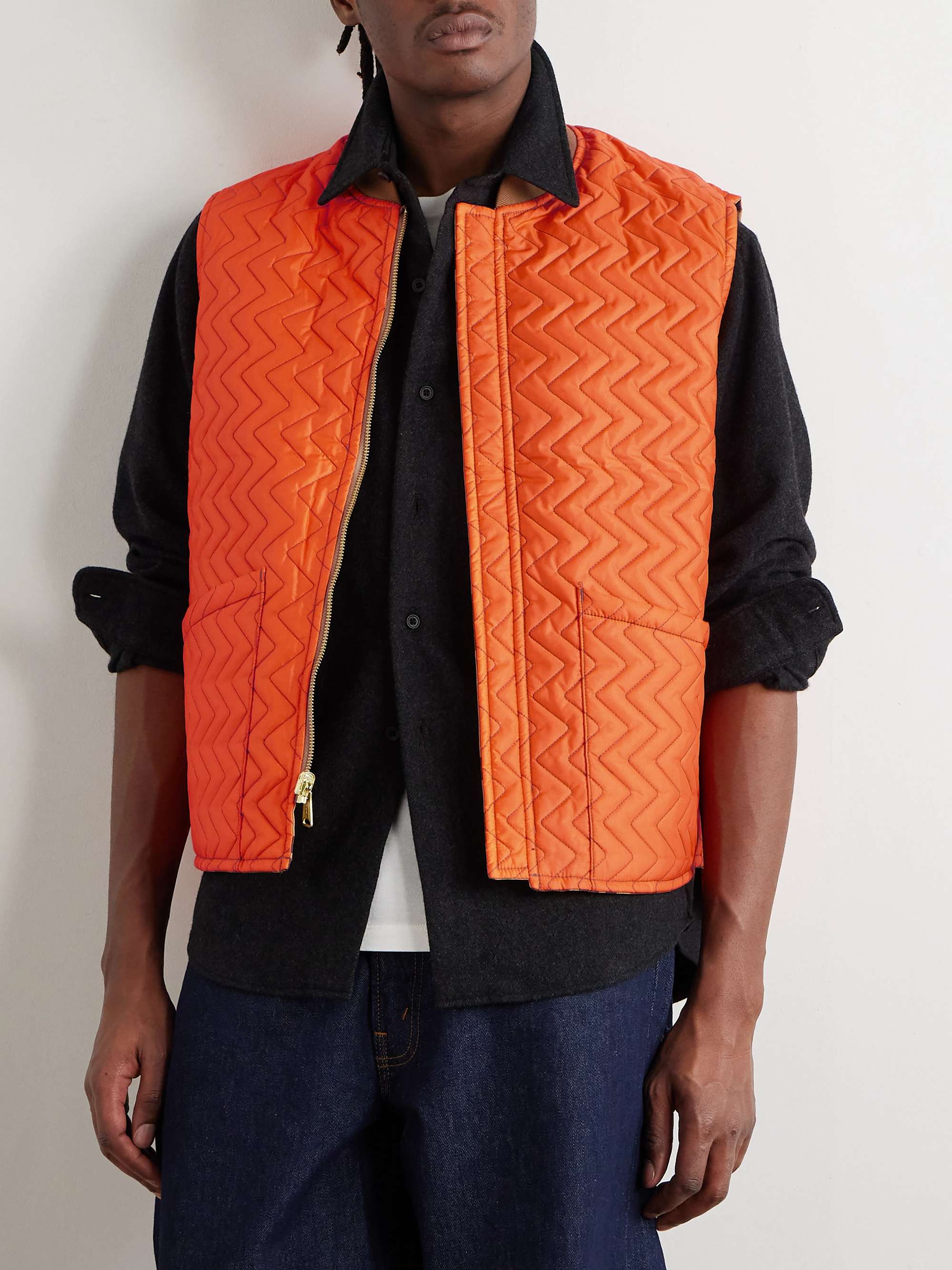 Reversible Camouflage-Print Padded Shell Gilet view