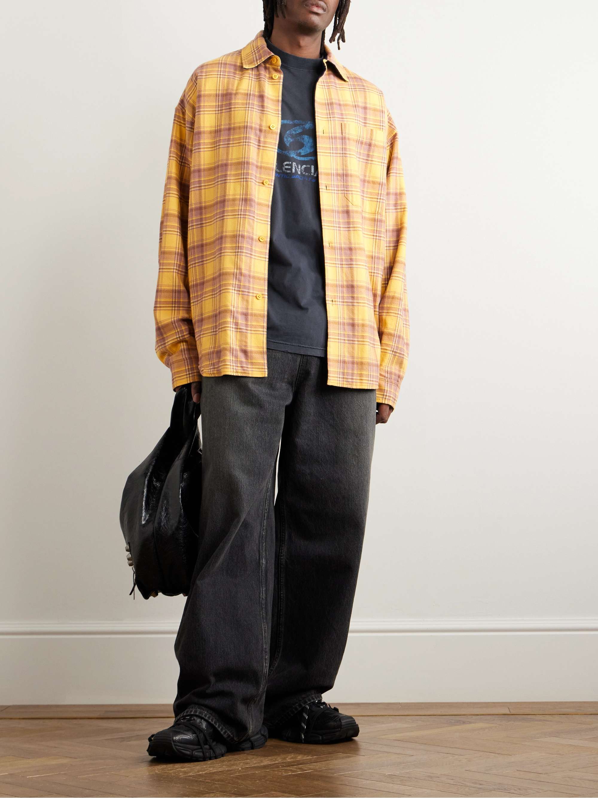 Reversible Checked Cotton-Flannel Shirt view