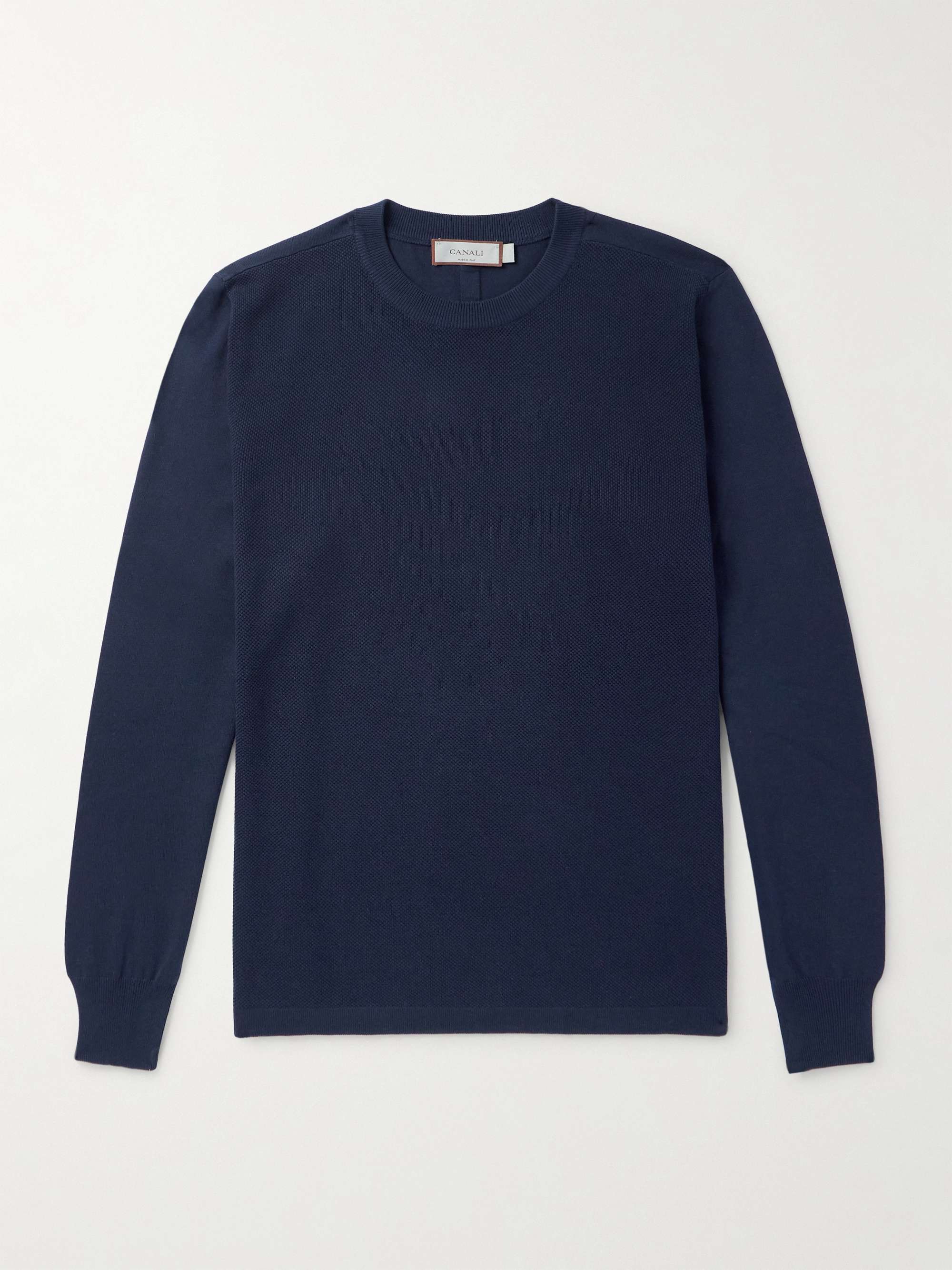 Cotton-Piqué Sweater view