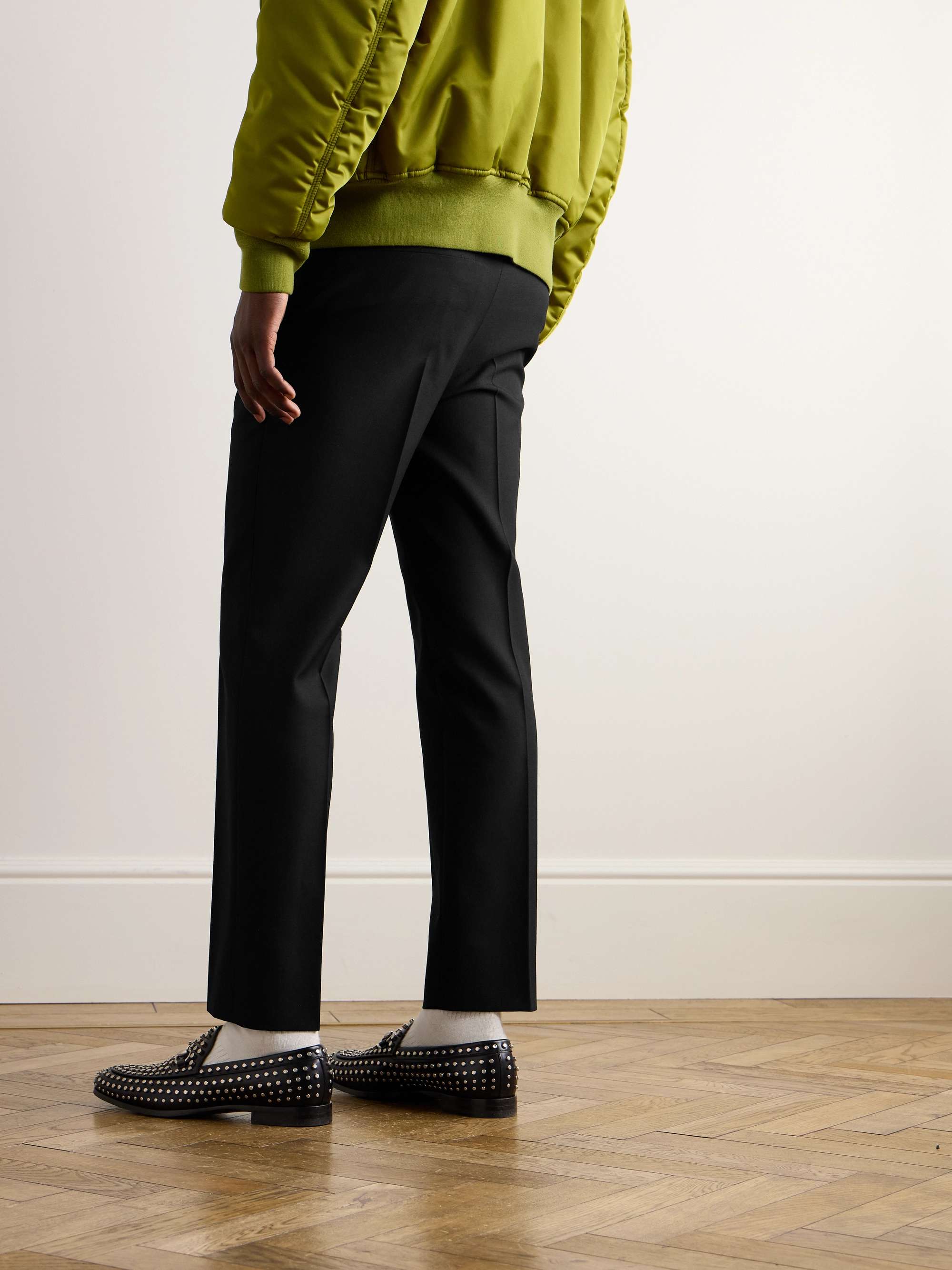 Slim-Fit Straight-Leg Twill Trousers view