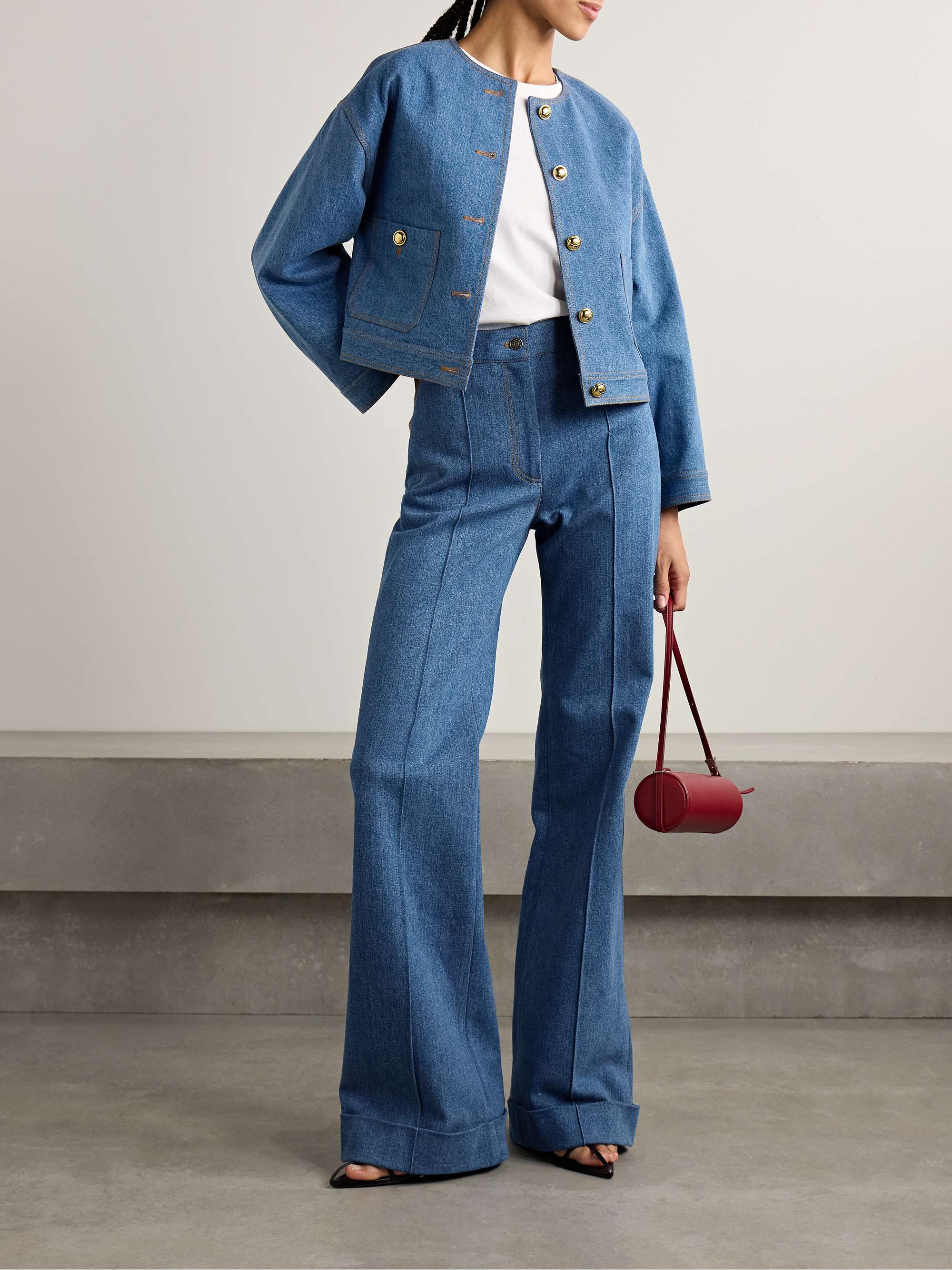 Deeda high-rise wide-leg jeans view