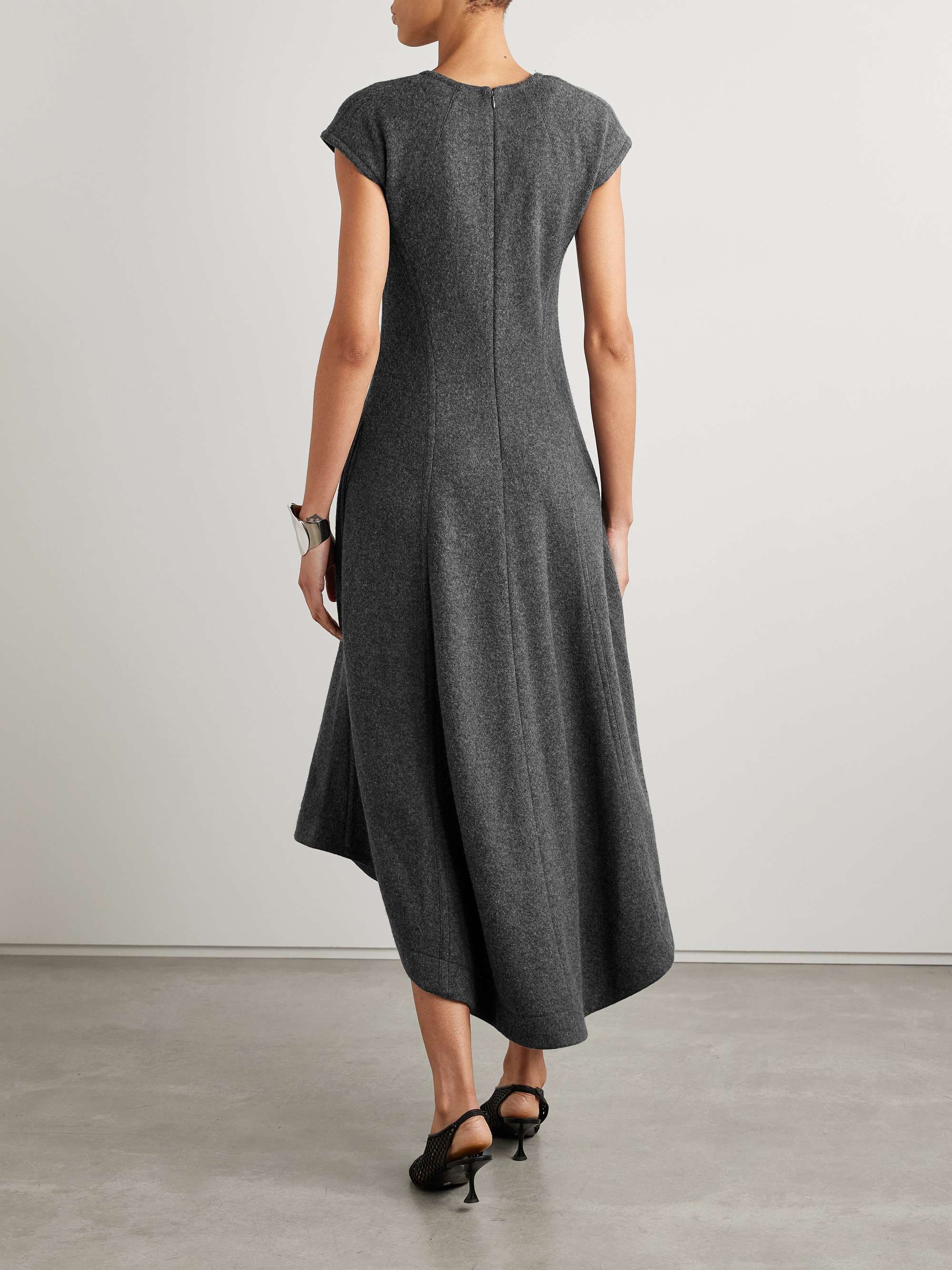 Delilah paneled felt midi dress view