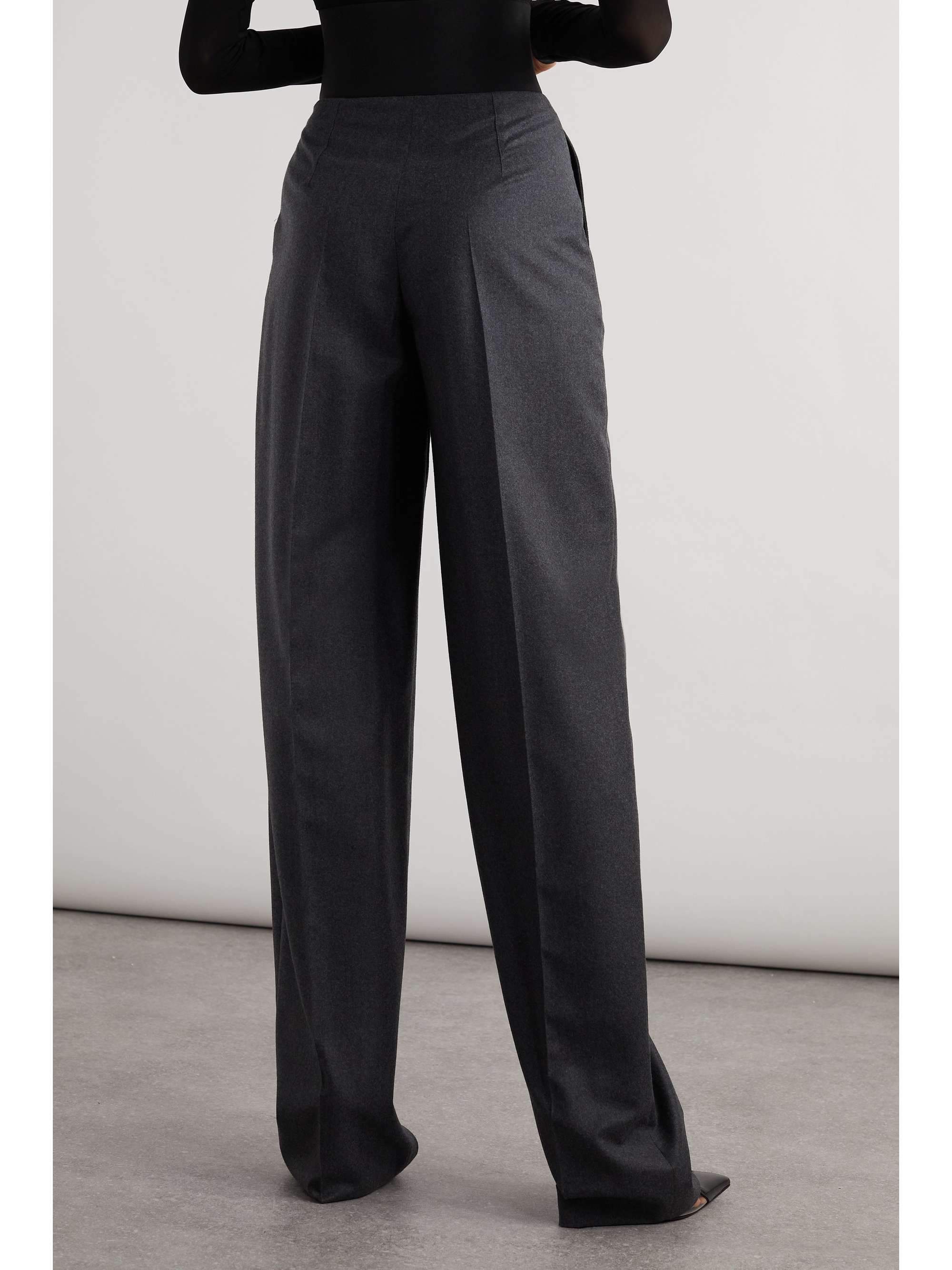 Archetypes belted wool-flannel wide-leg pants view