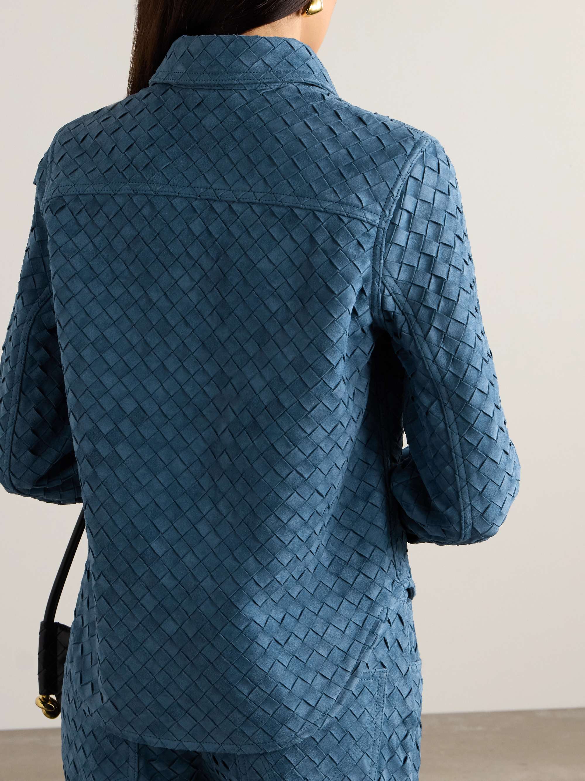 Intrecciato suede shirt view