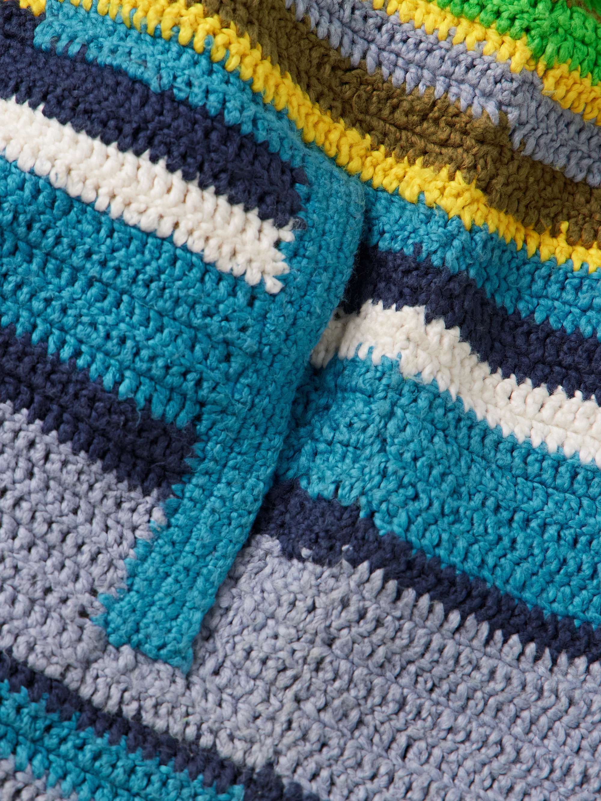 Striped Crocheted Organic Cotton Jacket view