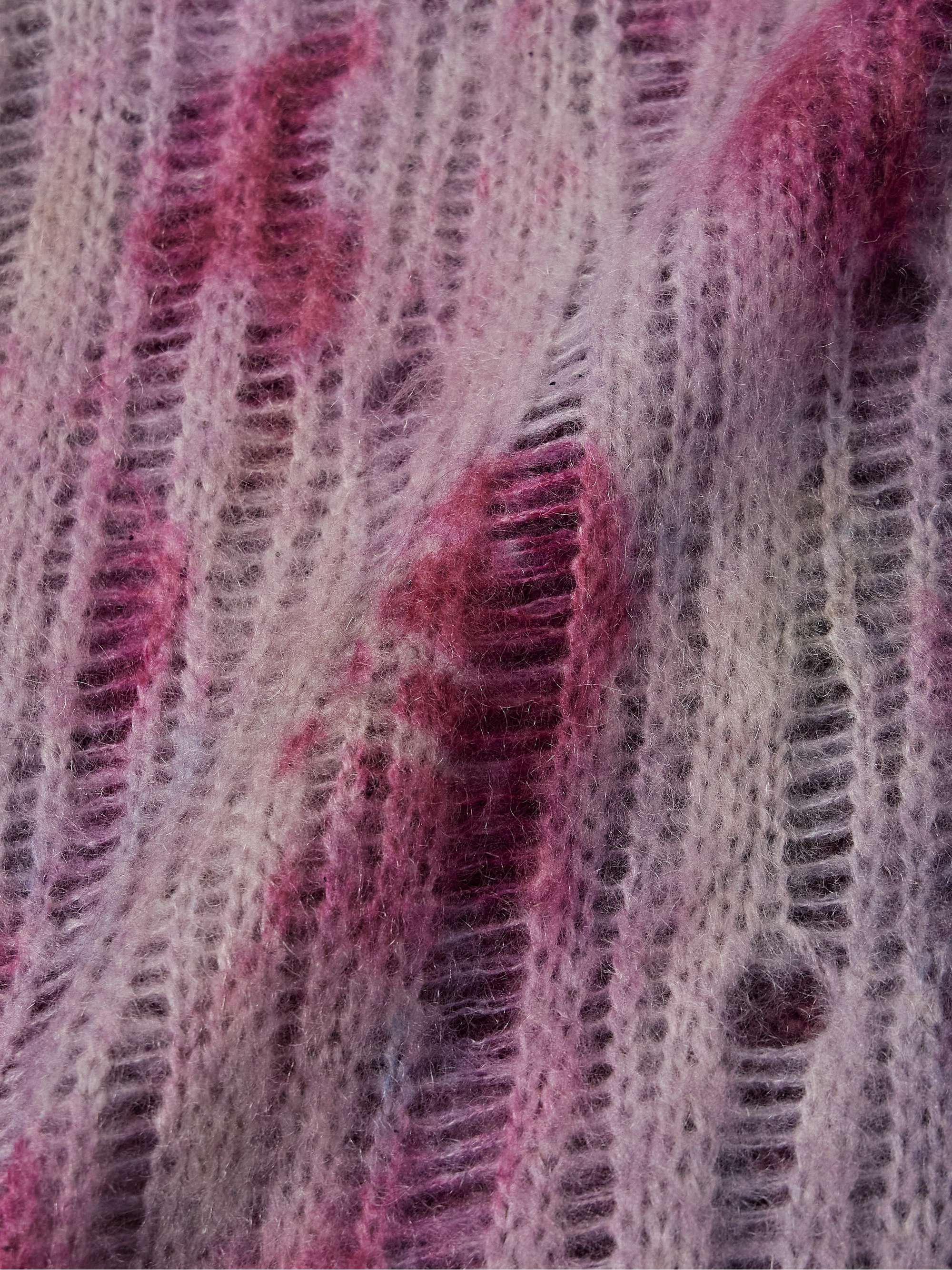 Tie-Dyed Distressed Knitted Sweater view