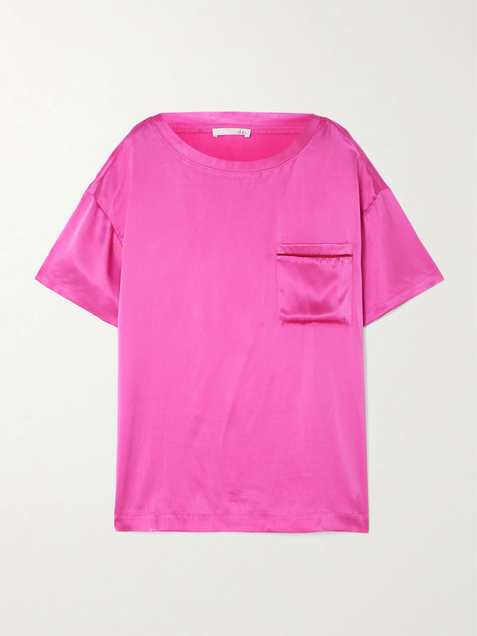 Cheer silk-satin pajama top view