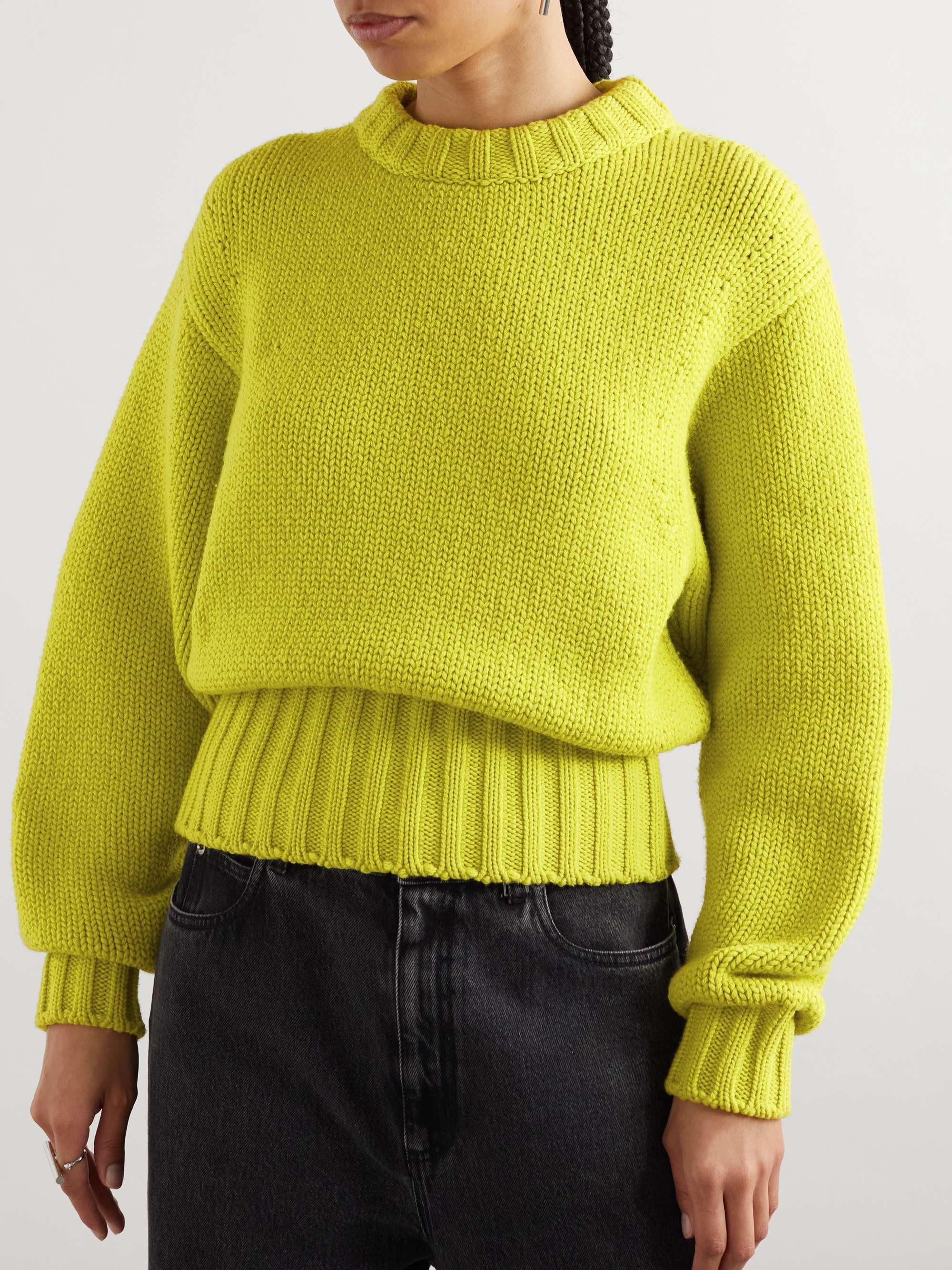 Ribbed wool-blend sweater view