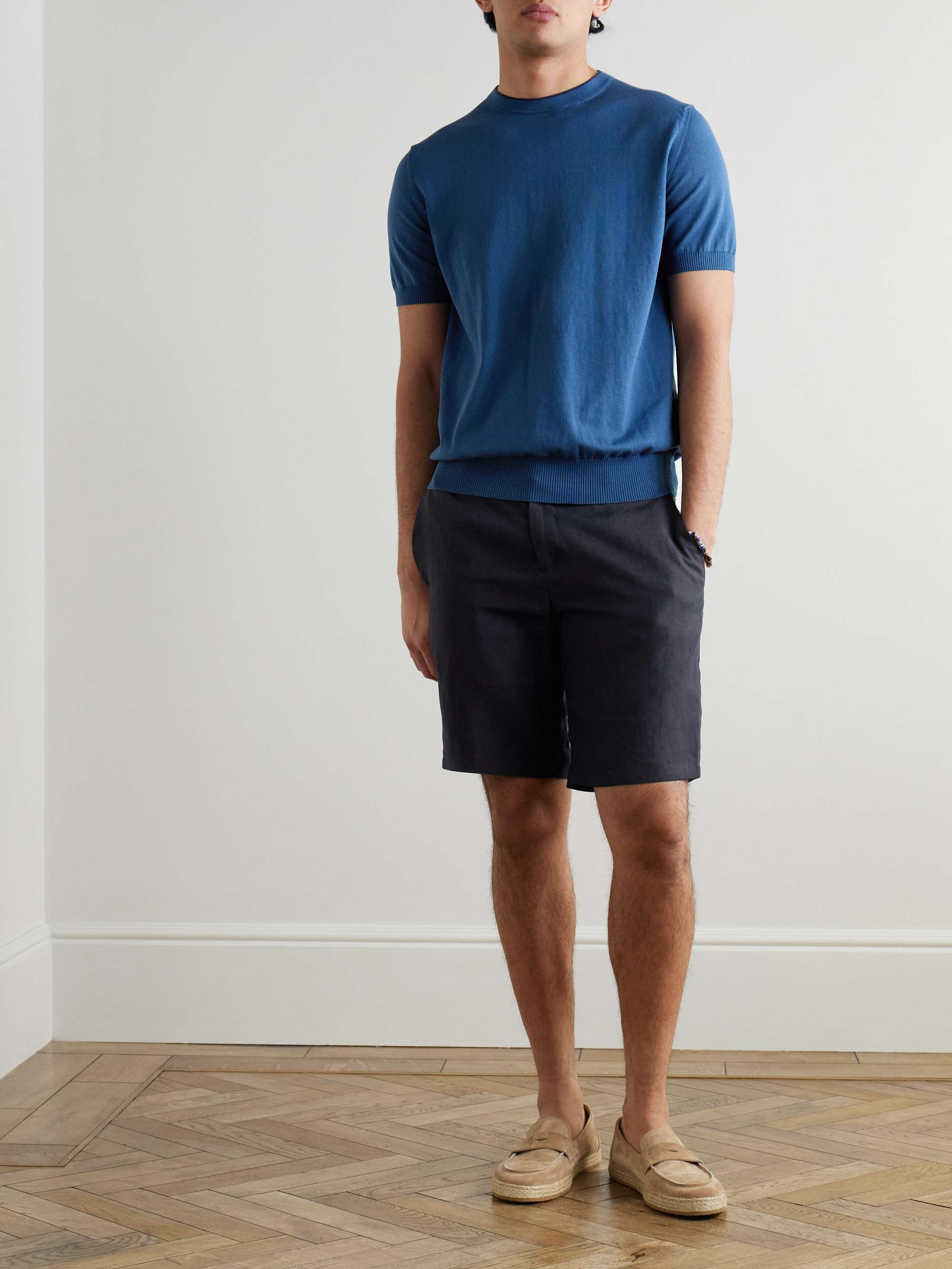 Straight-Leg Linen Bermuda Shorts view