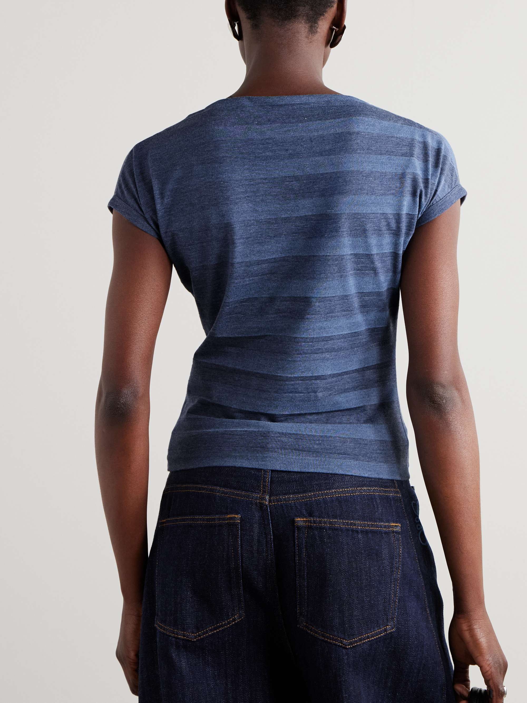 Sailor striped cotton-blend jersey T-shirt view