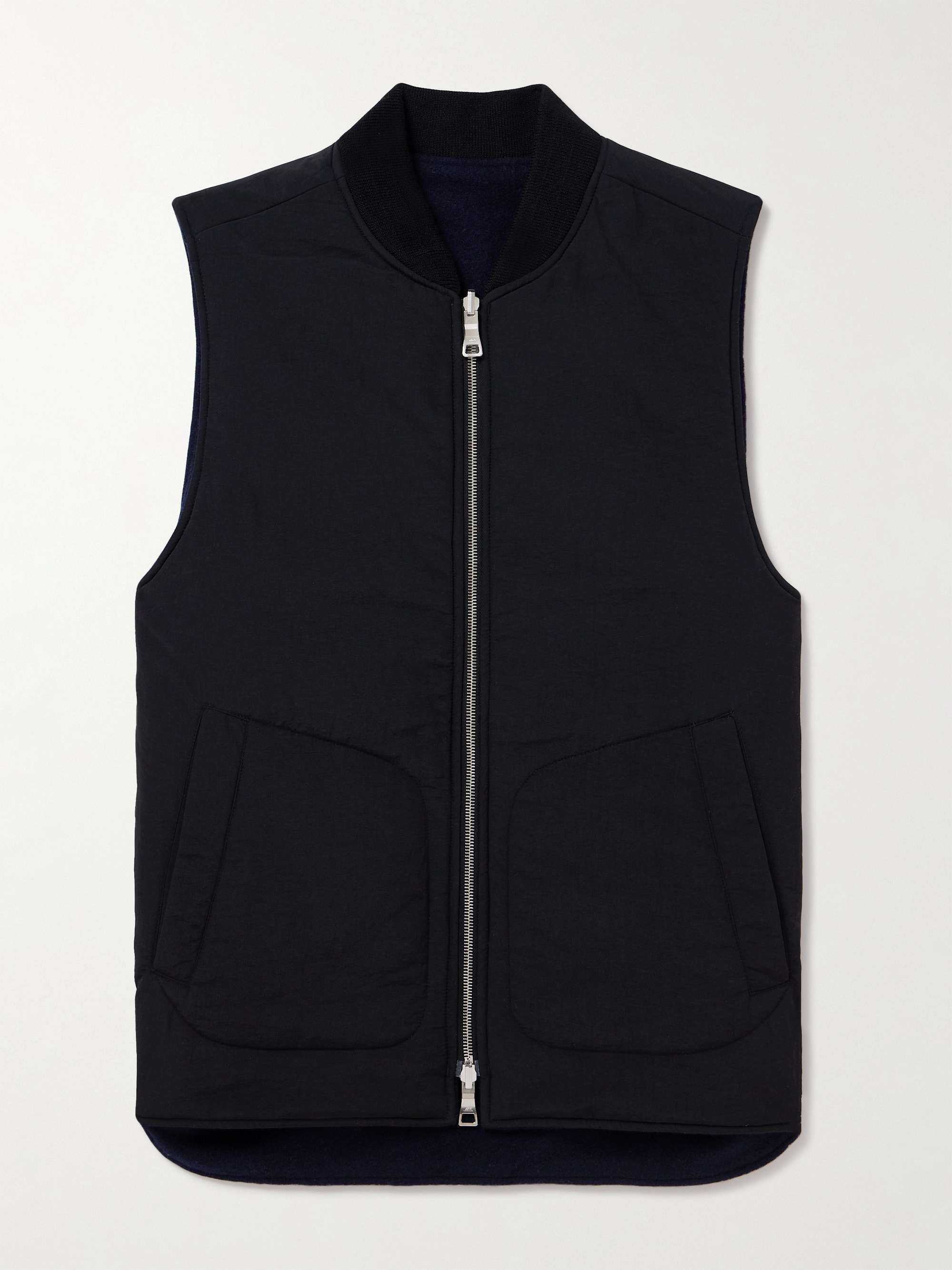 Reversible Padded Wool-Blend Gilet view