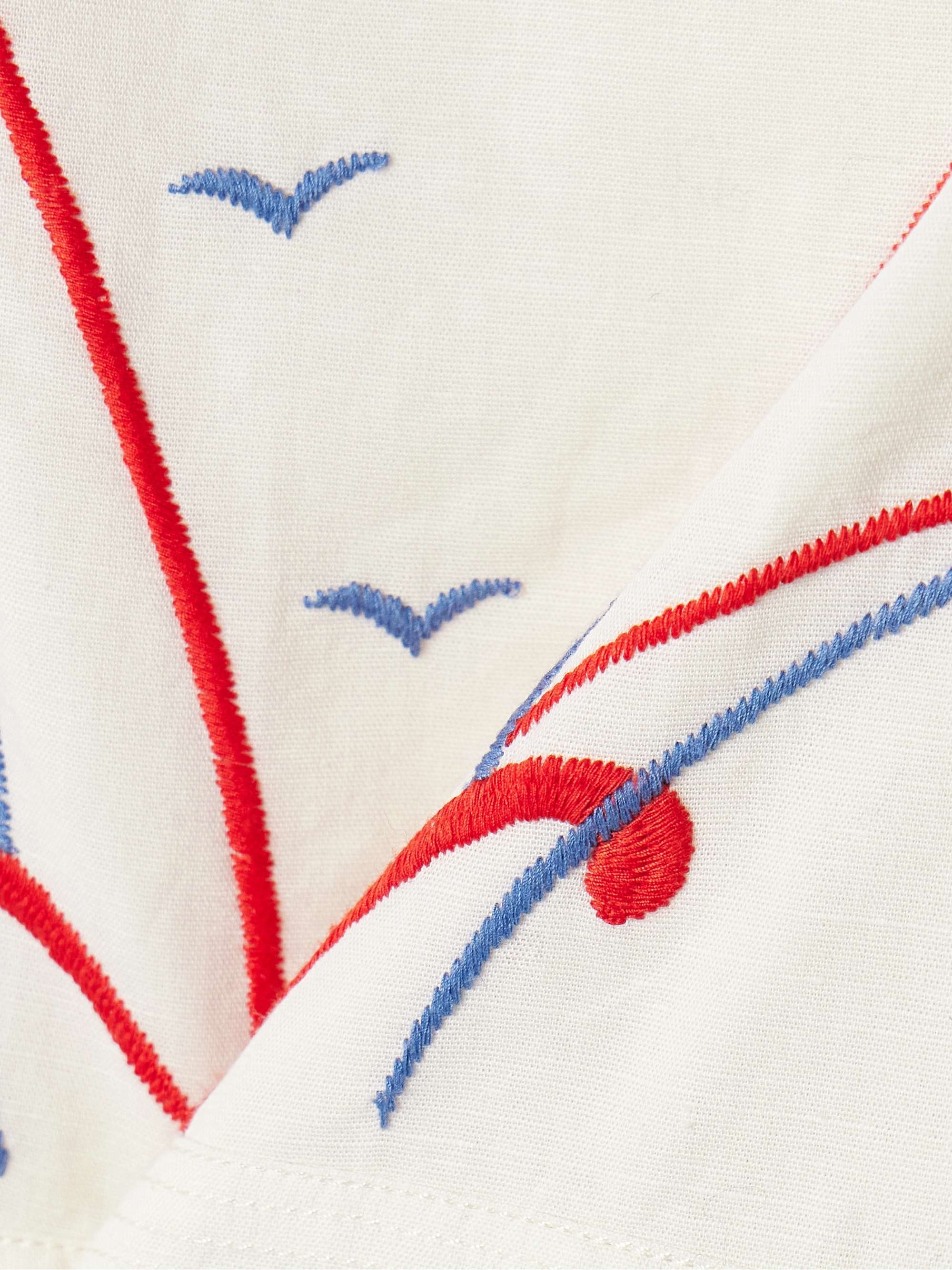 Embroidered cotton and linen-blend jumpsuit view