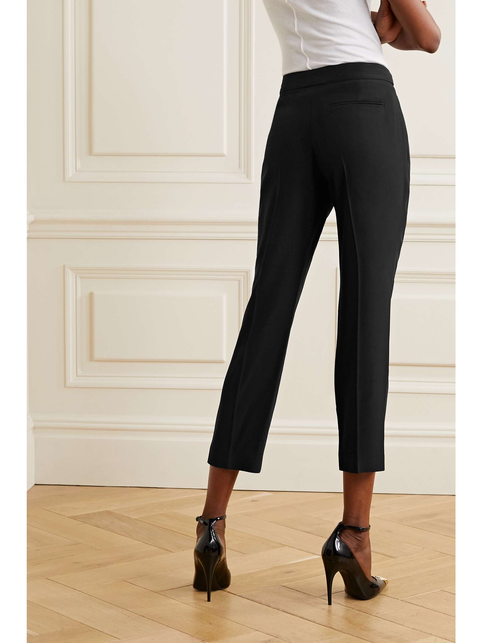 Cropped woven straight-leg pants view