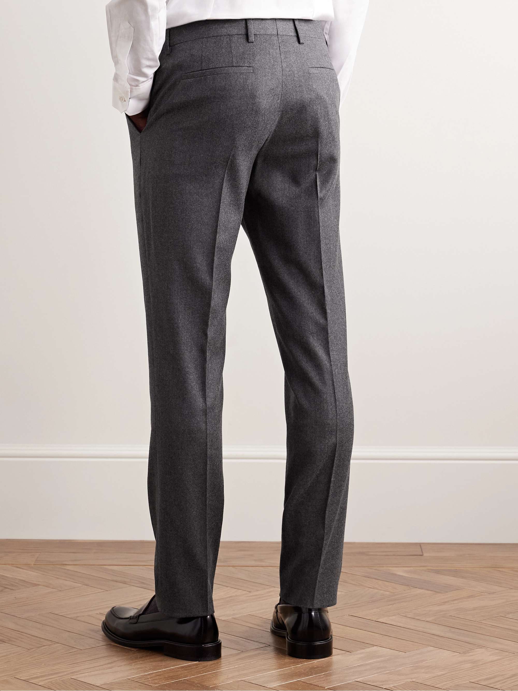 Slim-Fit Wool and Cashmere-Blend Flannel Suit Trousers view