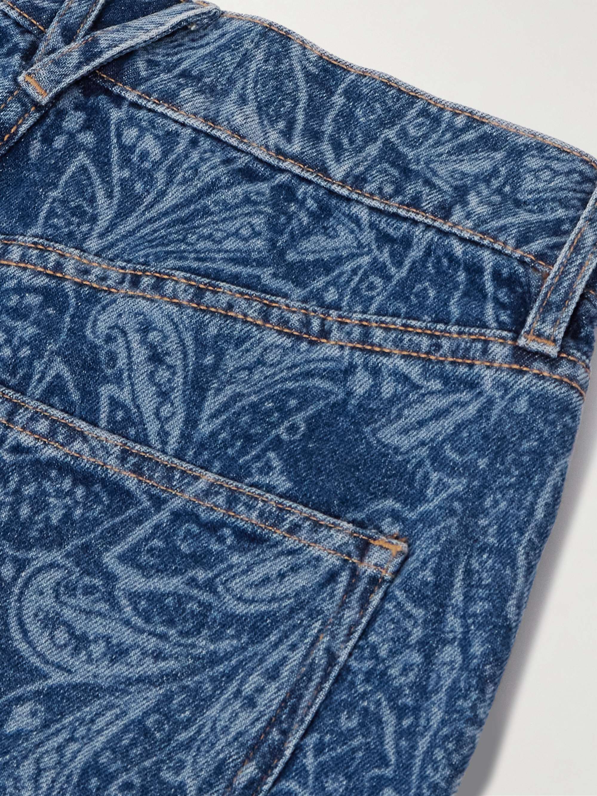 Taylor paisley-print high-rise wide-leg jeans view