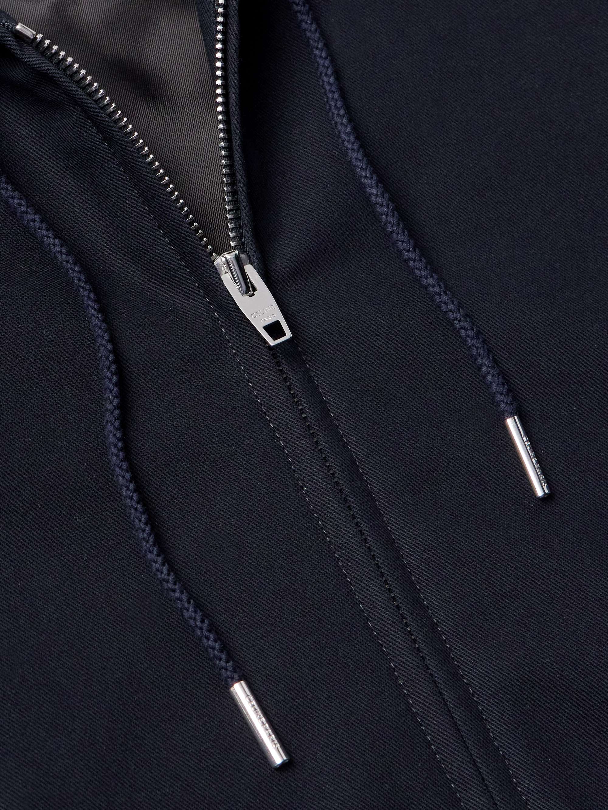 Logo-Appliquéd Cotton-Gabardine Hooded Jacket view