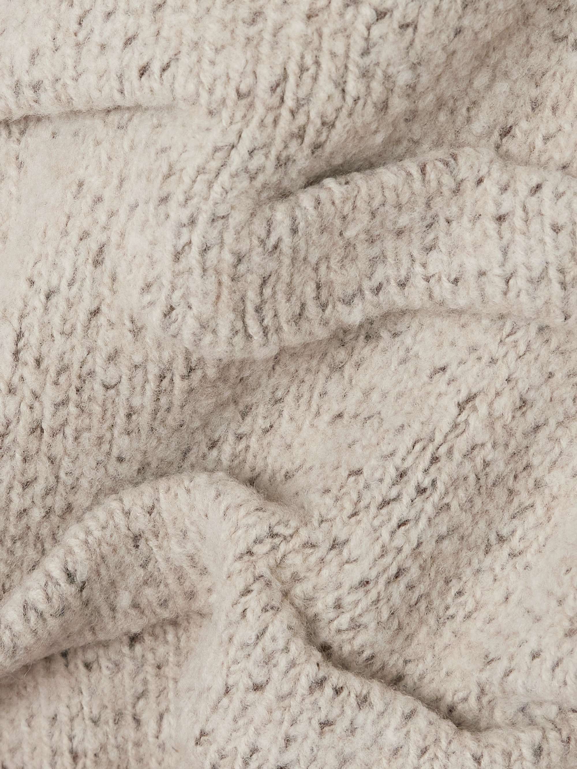 Gathered knitted wool sweater view