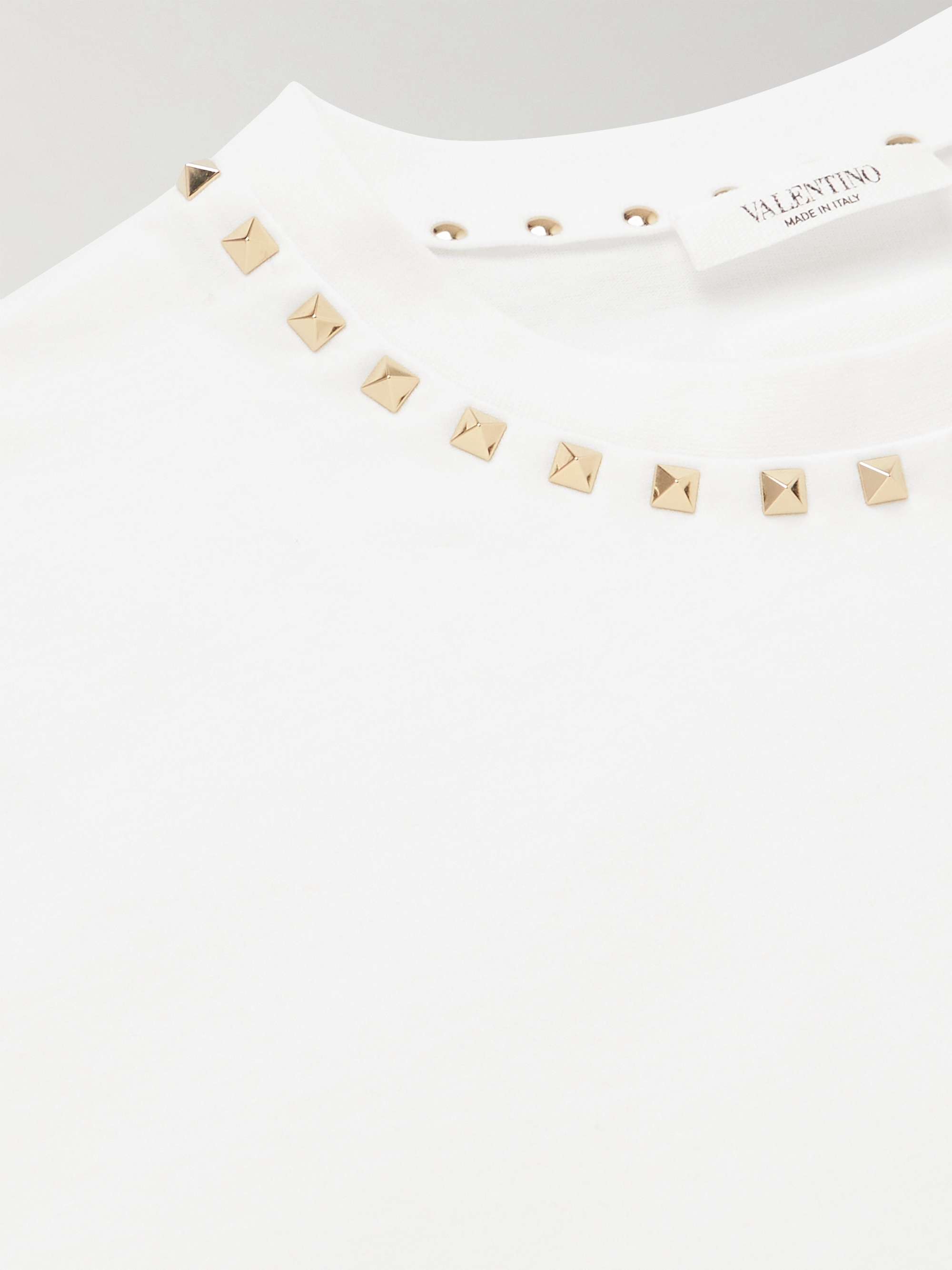 Rockstud Embellished Cotton-Jersey T-Shirt view