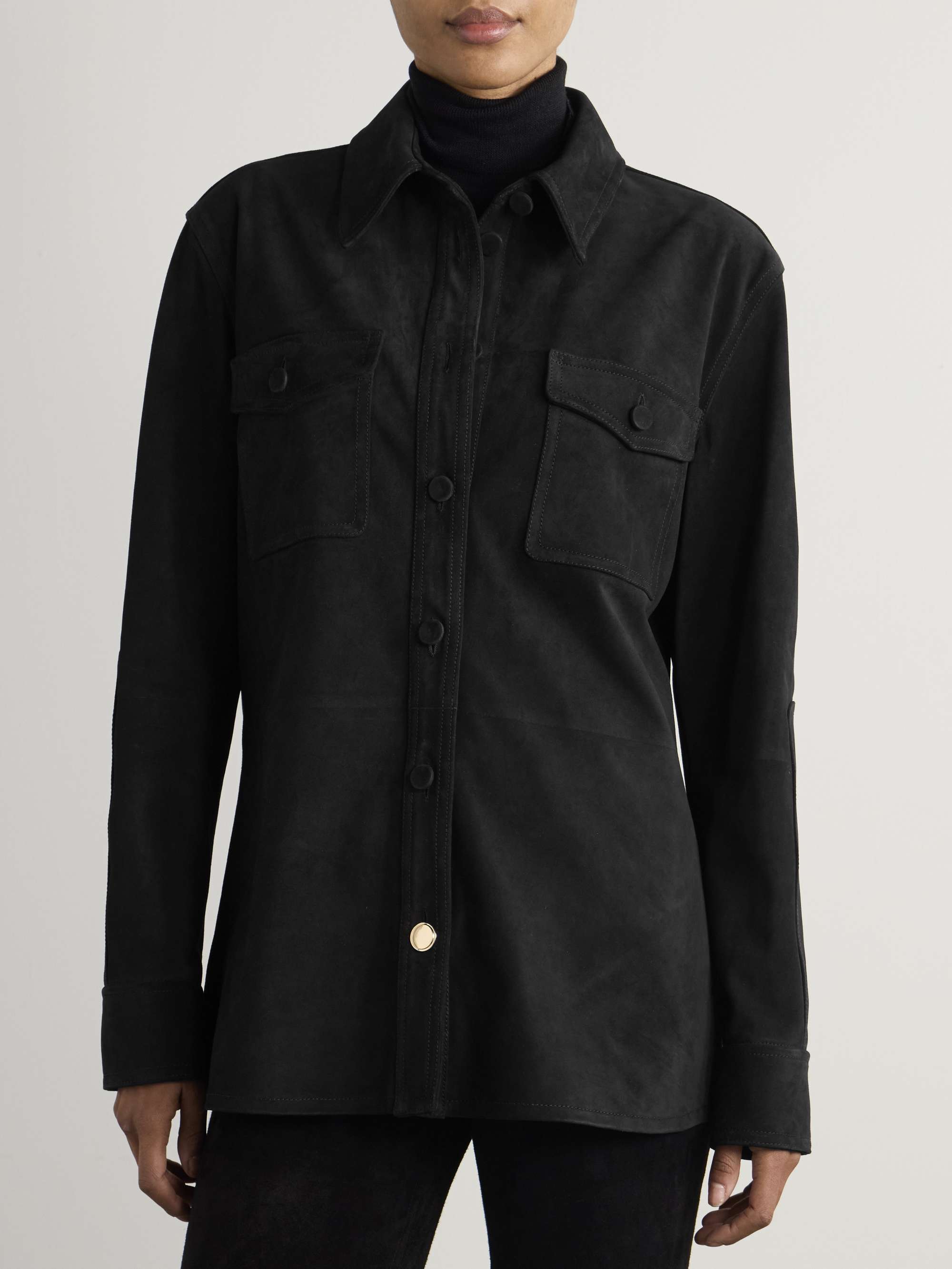 Irene suede shirt view