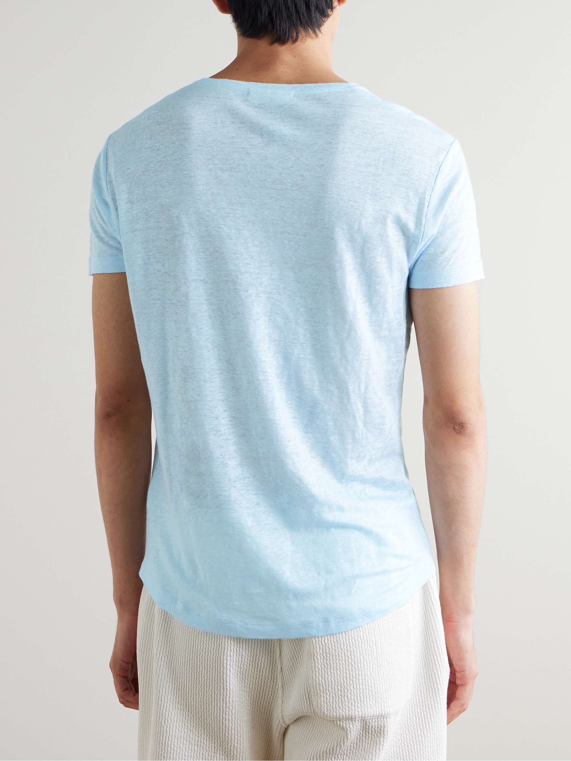 OB-T Slim-Fit Linen-Jersey T-Shirt view
